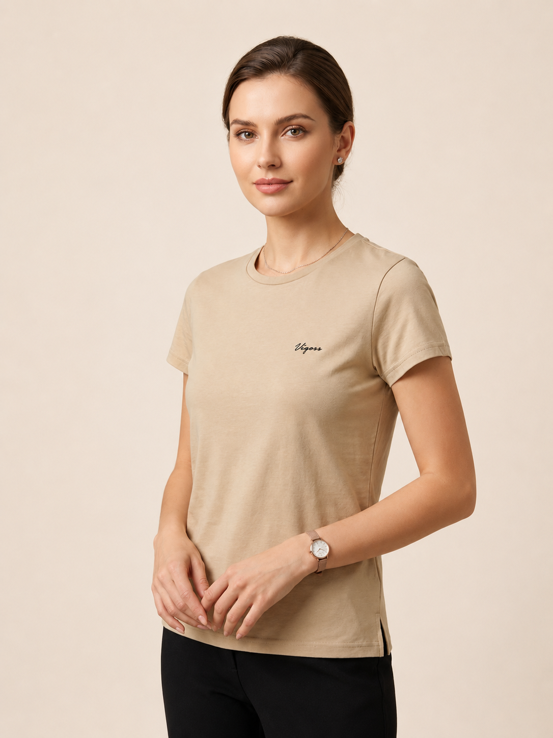 VİGOSS BASKILI KADIN T-SHIRT 13193-03370