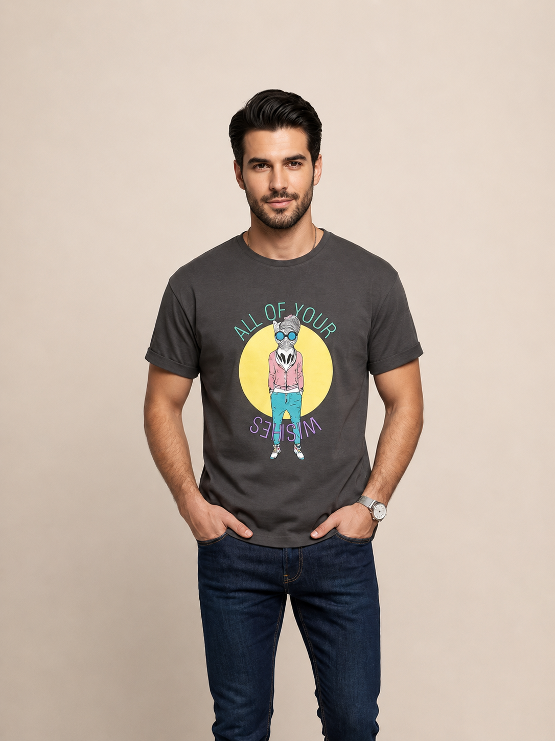 VIGOSS BASKILI OVERSIZE ERKEK T-SHIRT 62535-03370