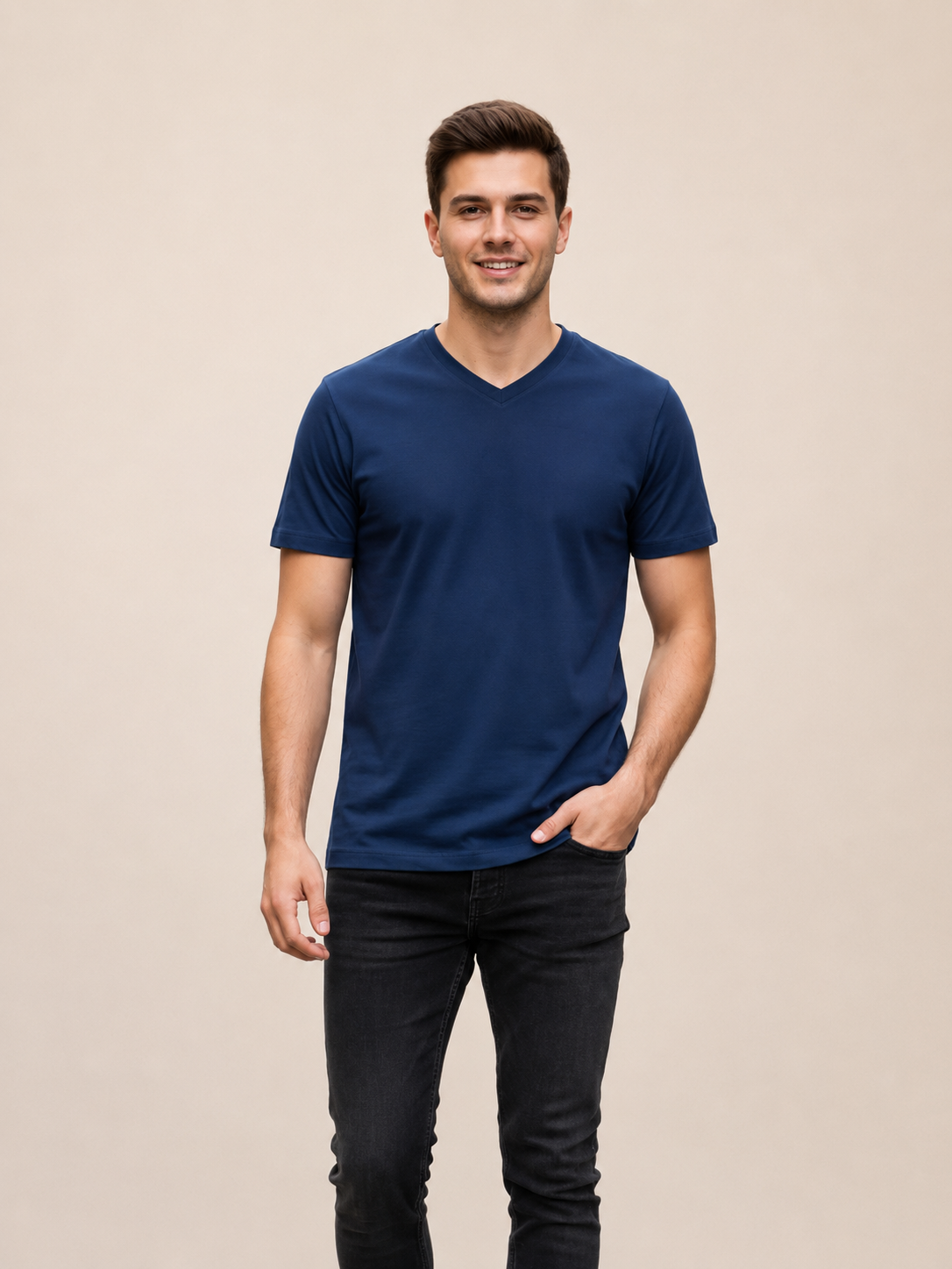 VİGOSS BATTAL V YAKA ERKEK T-SHIRT B3125-03370