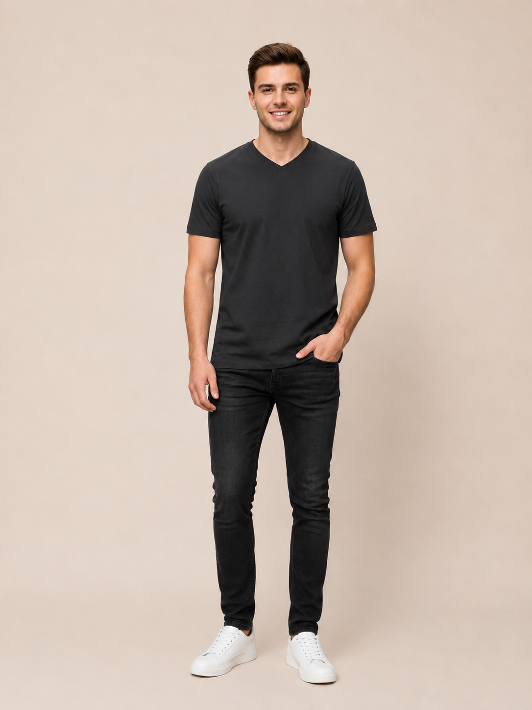 VİGOSS BATTAL V YAKA ERKEK T-SHIRT B3125-03370