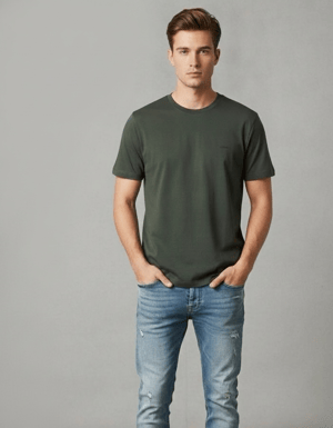 VİGOSS ERKEK BATTAL O YAKA BASIC T-SHIRT B3124-03370