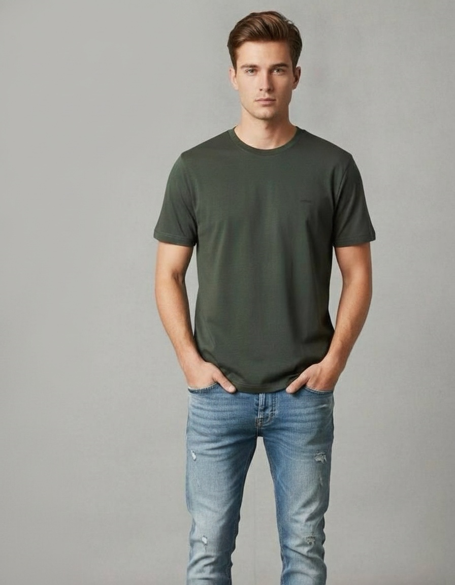 VİGOSS ERKEK O YAKA BASIC T-SHIRT 3124-03370