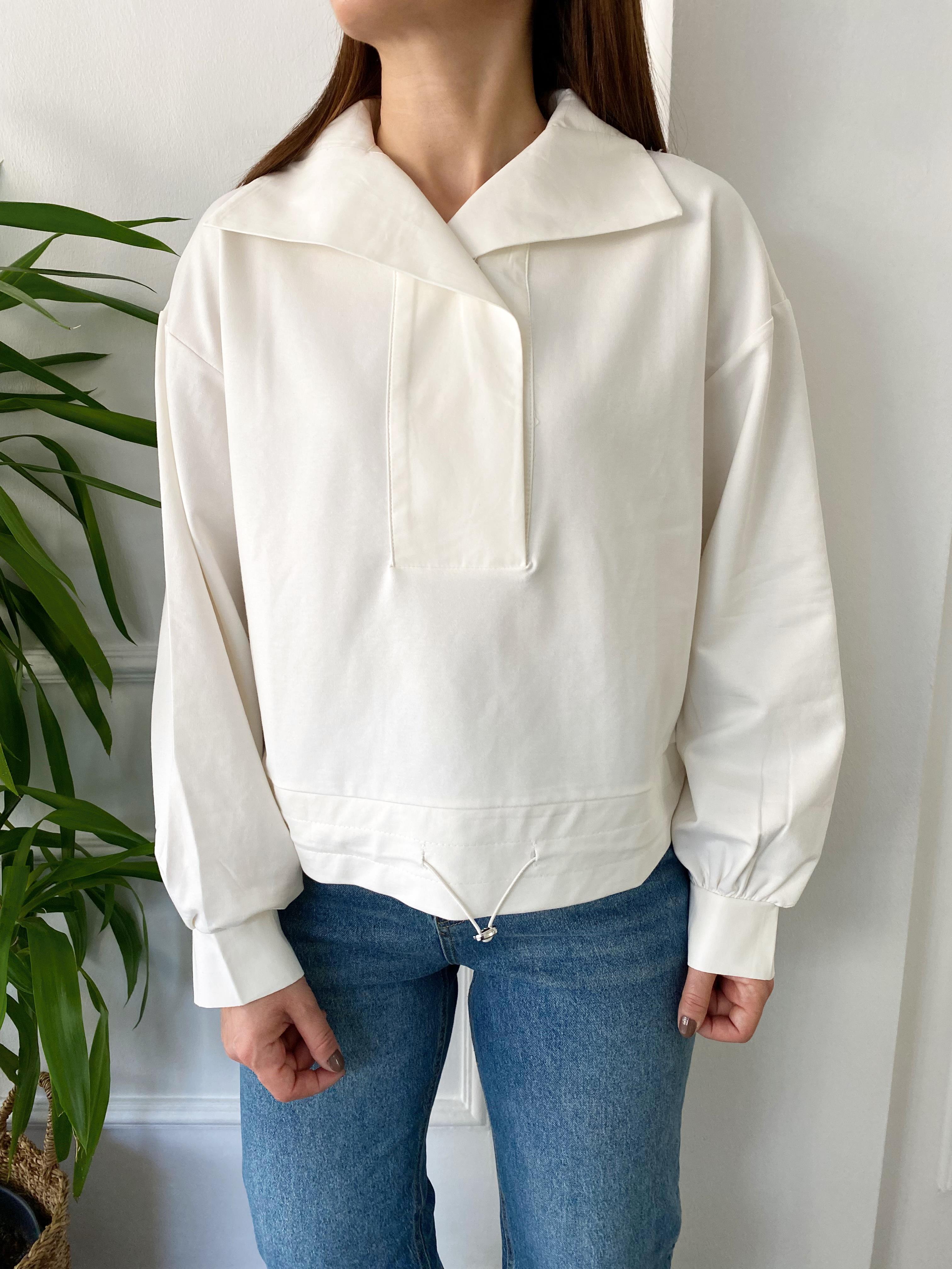Altı Lastikli Sweat Ekru