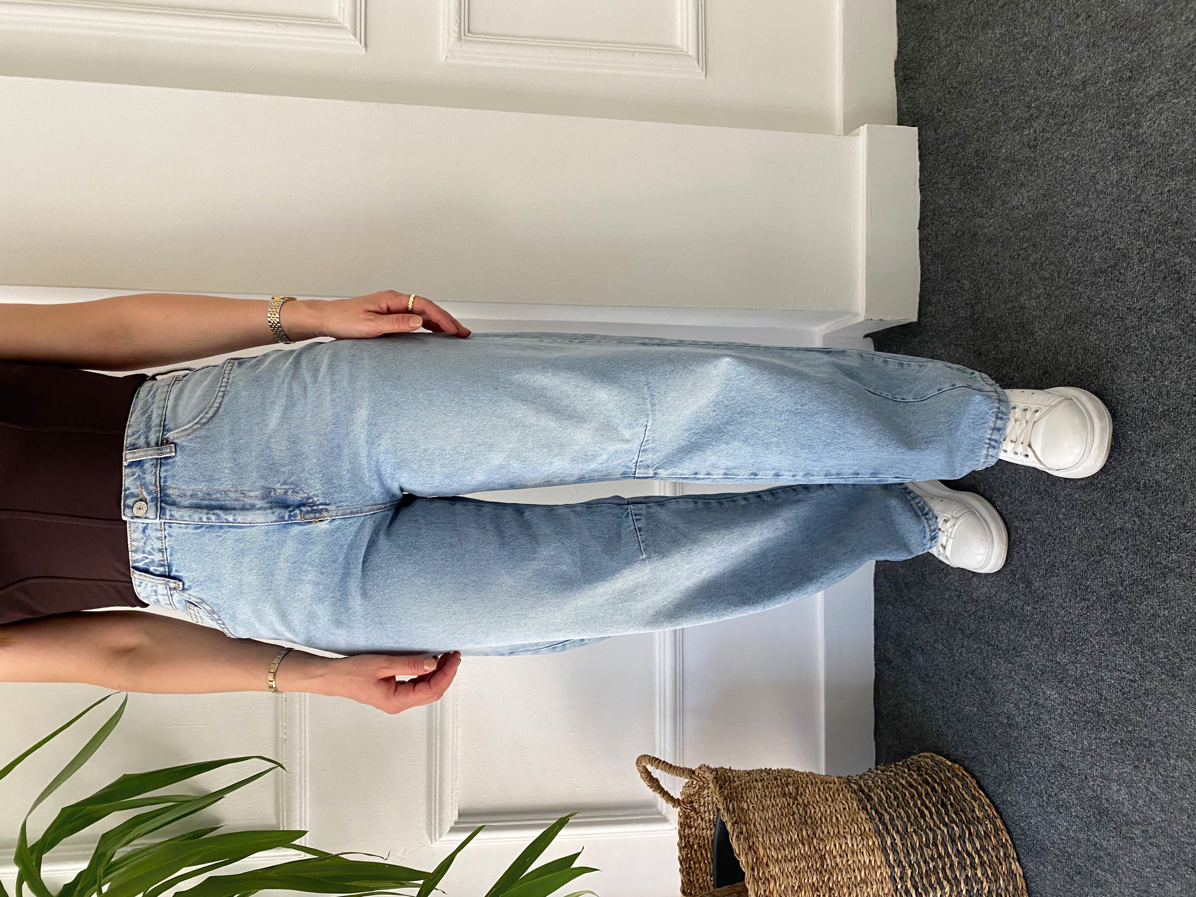Baggy Balon Tensel Jean Açık Mavi