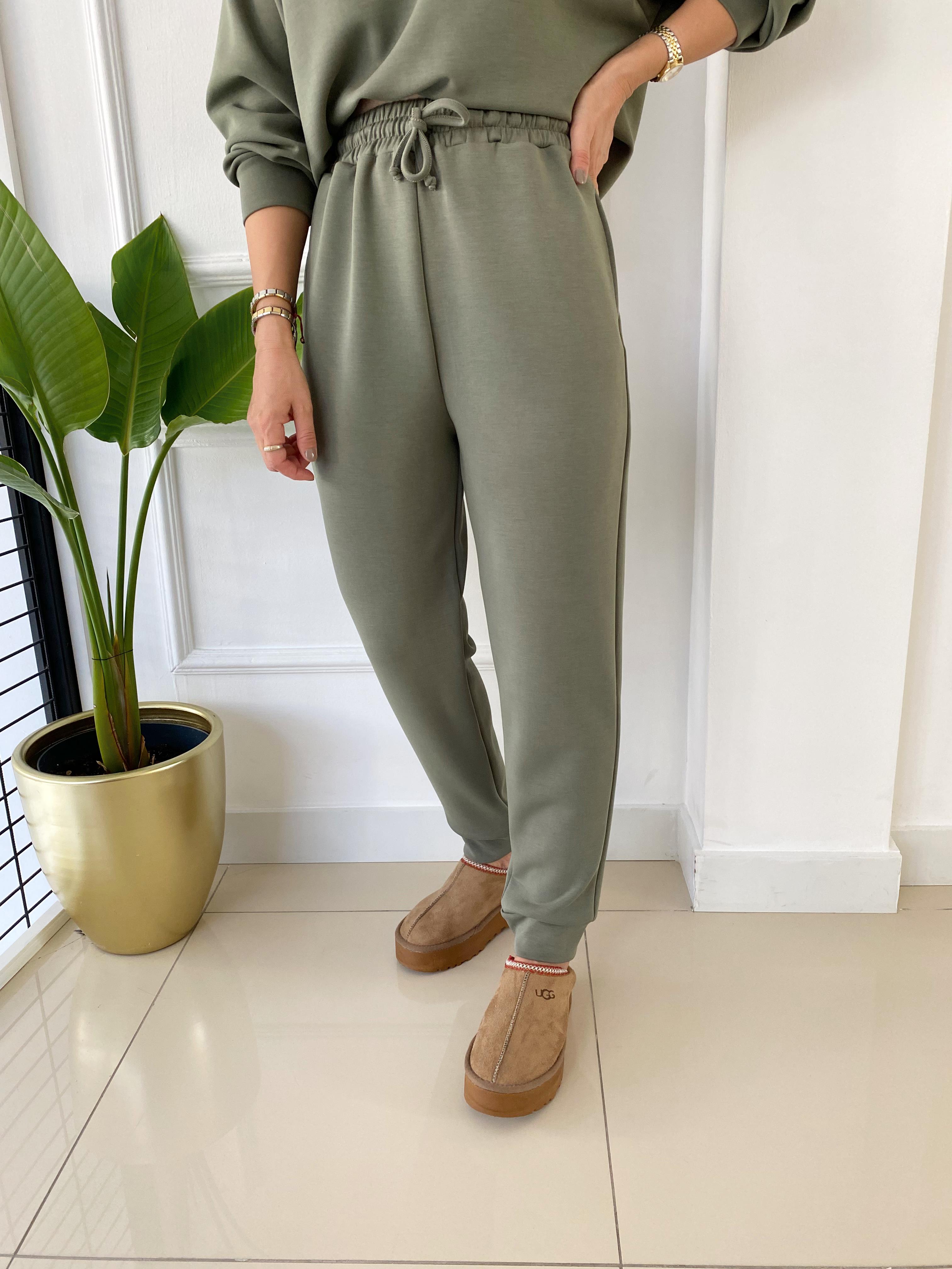 Modal Jogger Eşofman Altı Açık Haki