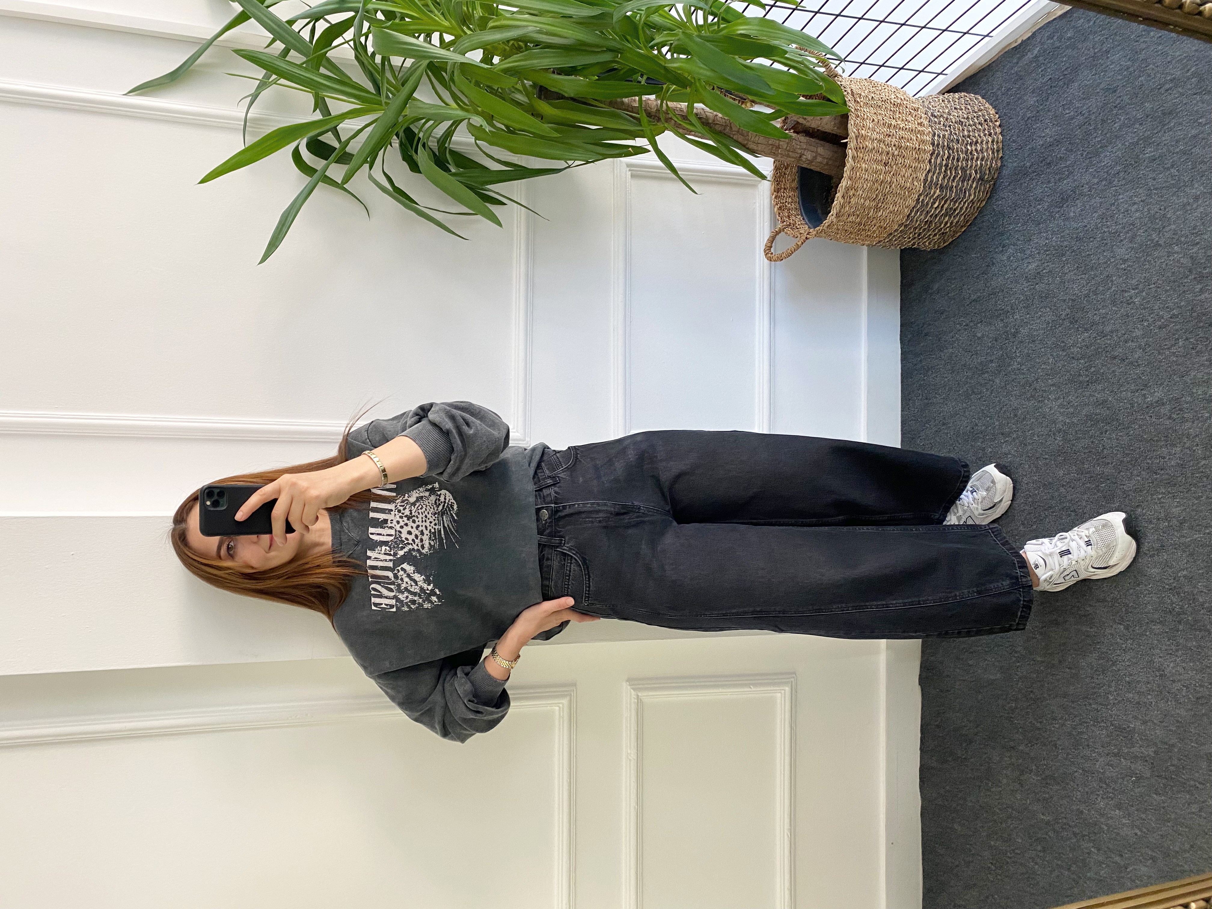 Wıld Muse Baskılı Batik Sweat Gri