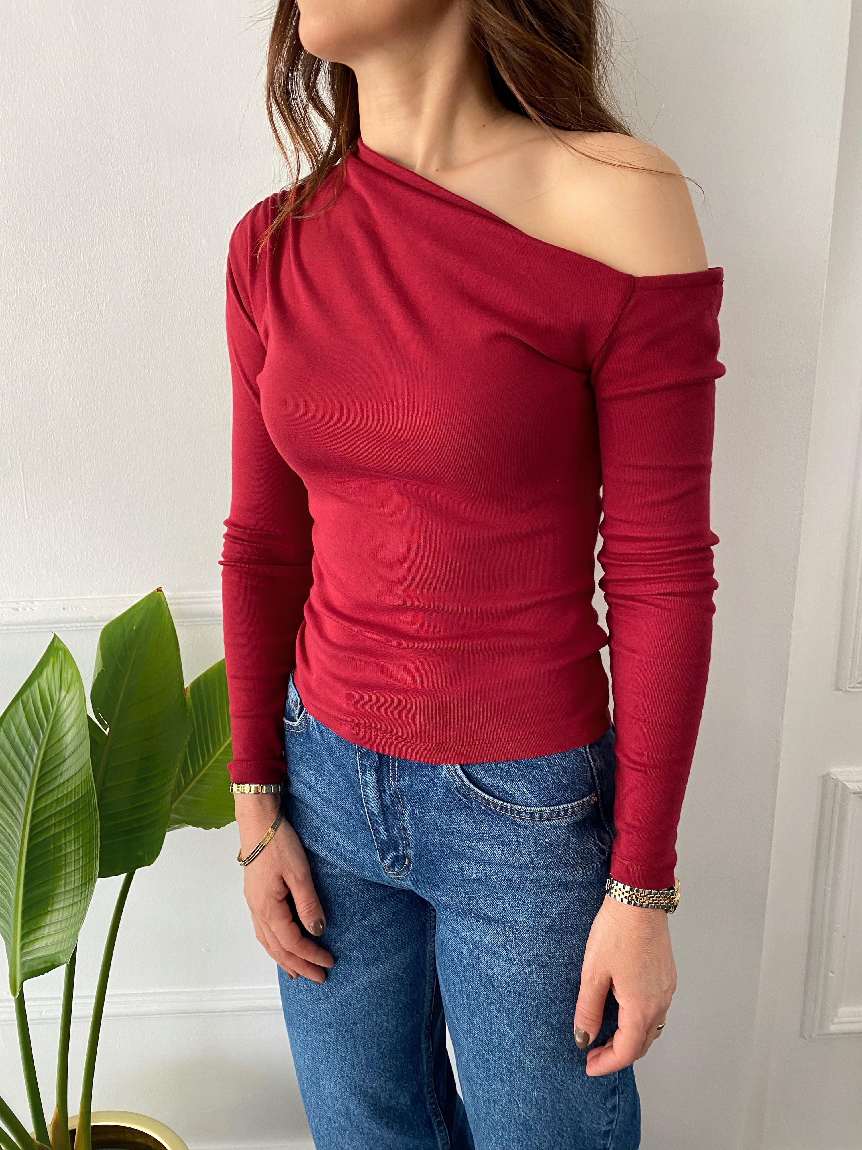 Çapraz Yakalı Uzun Kol Body Bordo · 6