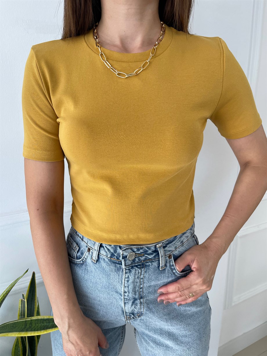 Crop Tshirt Hardal