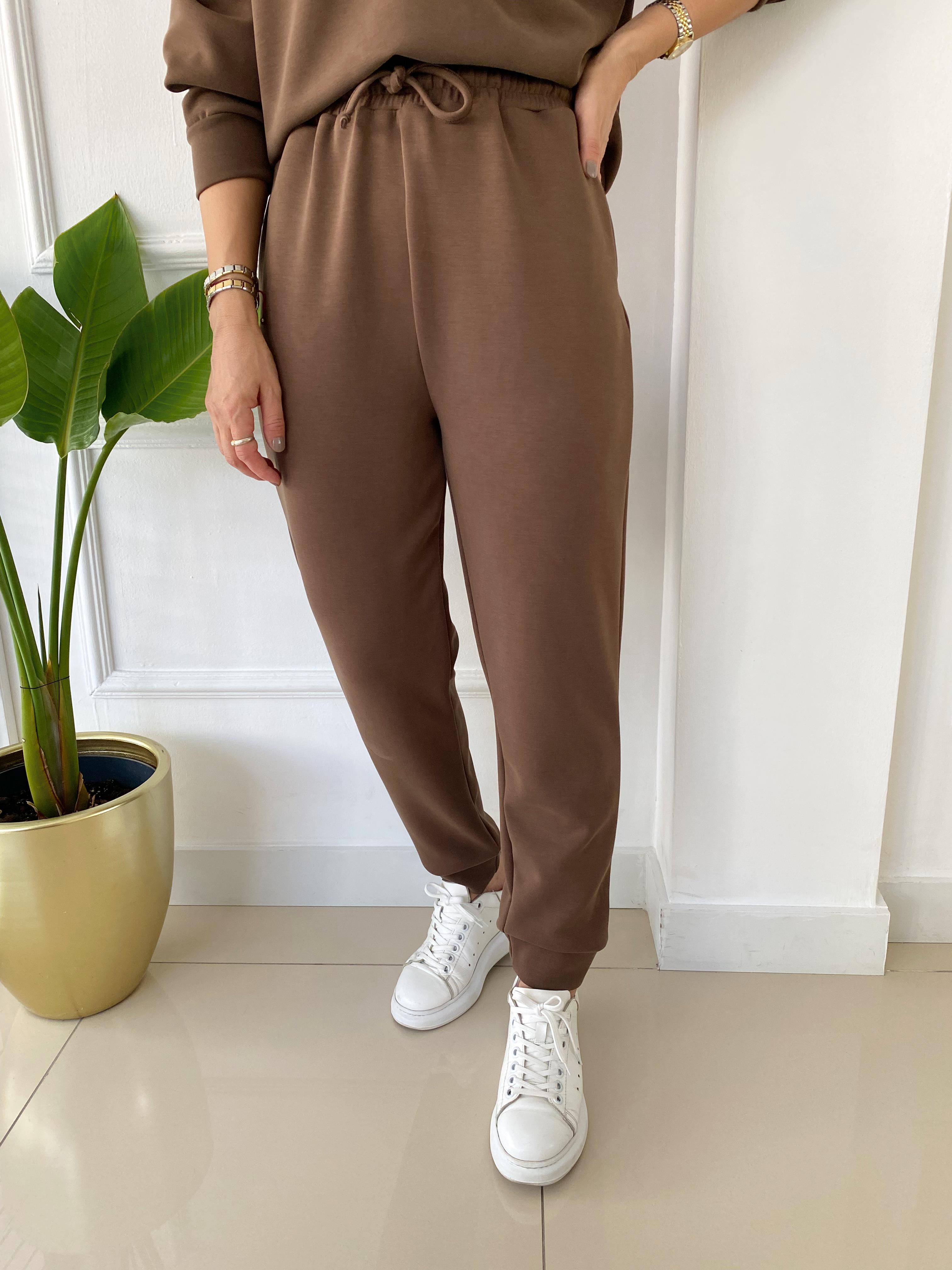 Modal Jogger Eşofman Altı Kahve
