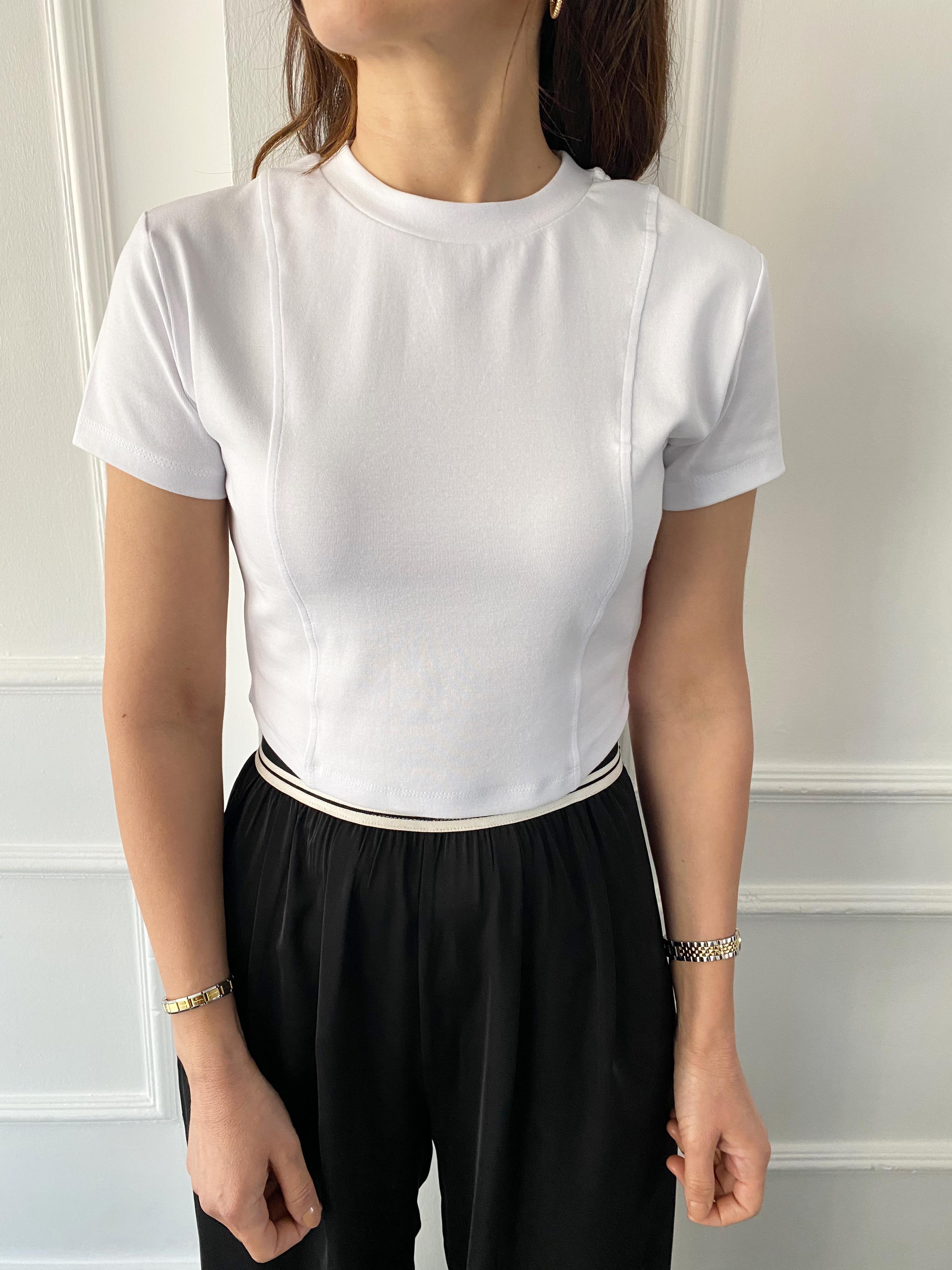 Orj Marka Crop Body Beyaz