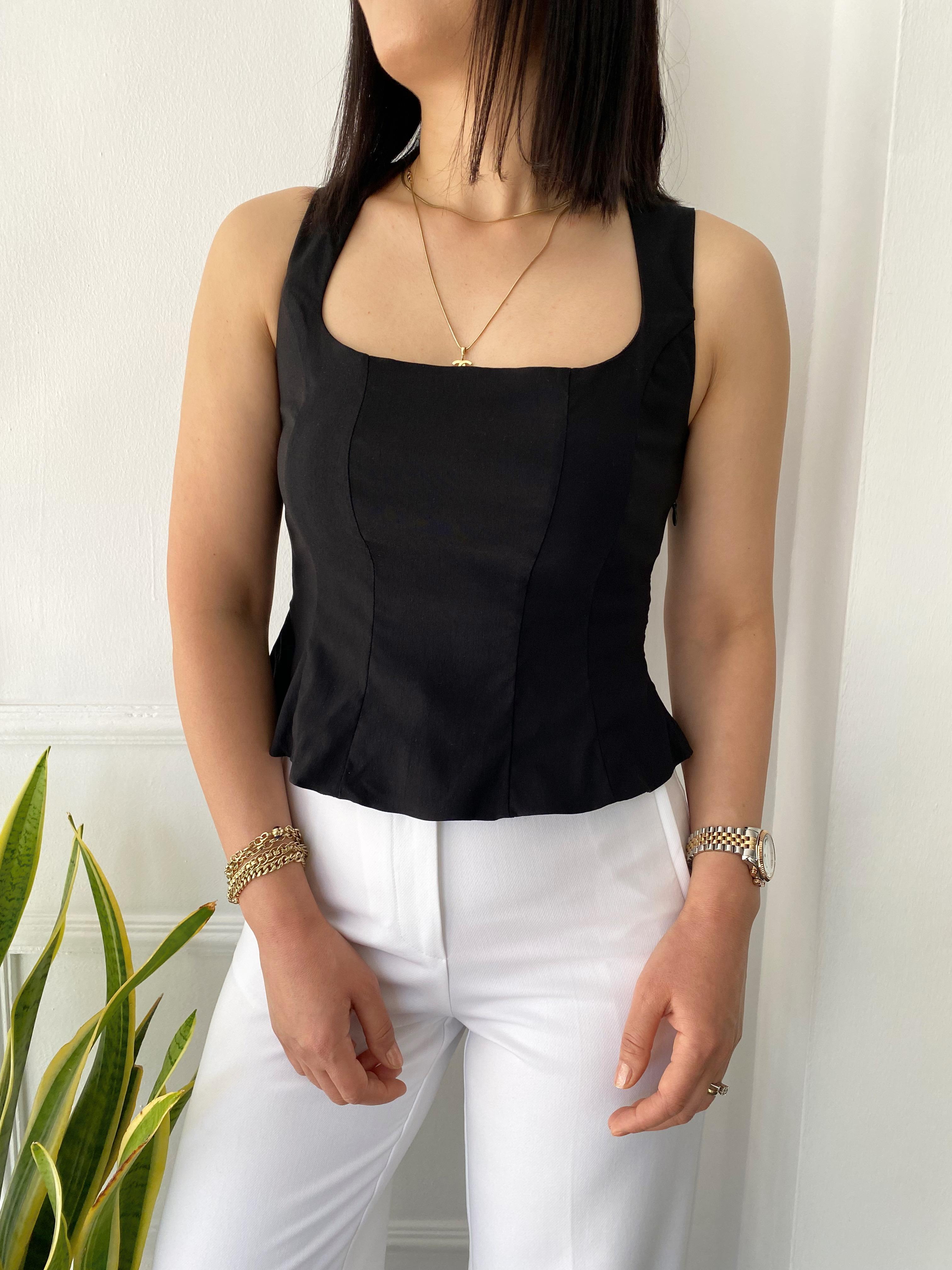 Peplum Korse Bluz Siyah