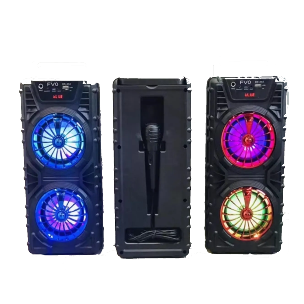 Bs232 Stereo Çift Baslı Taşınabilir Hoparlör