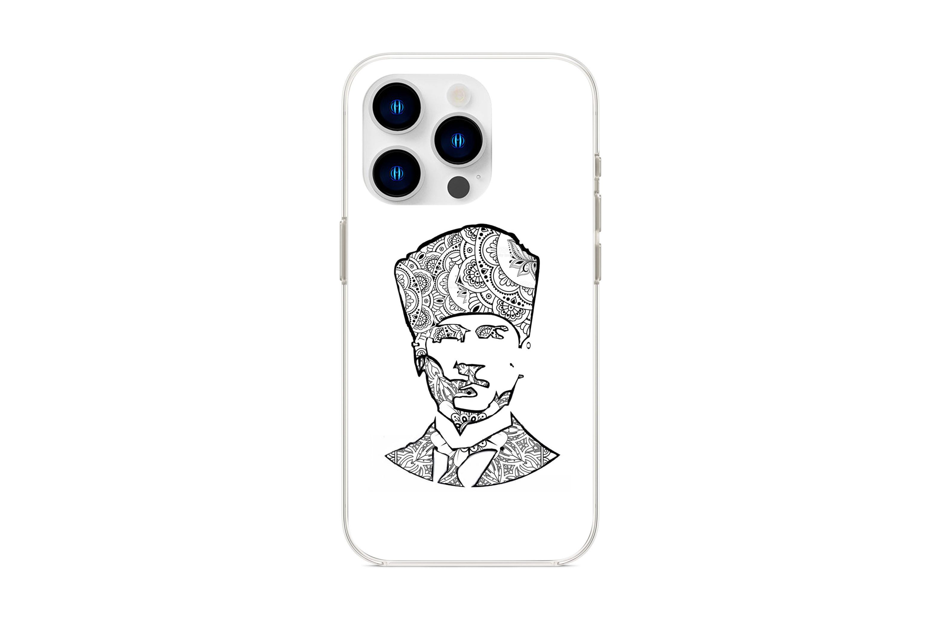 iPHONE ATATÜRK ŞEFFAF BASKI KILIFKılıf&Kılıf