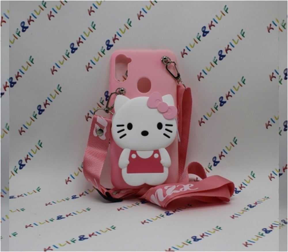 Samsung A11 Hello Kitty Çantalı Silikon Kılıf
