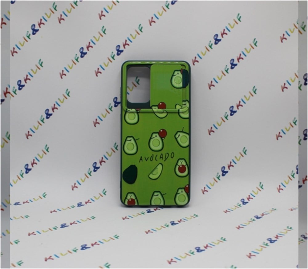 Samsung A72  Avakado Desenli Kamera Korumalı Kılıf