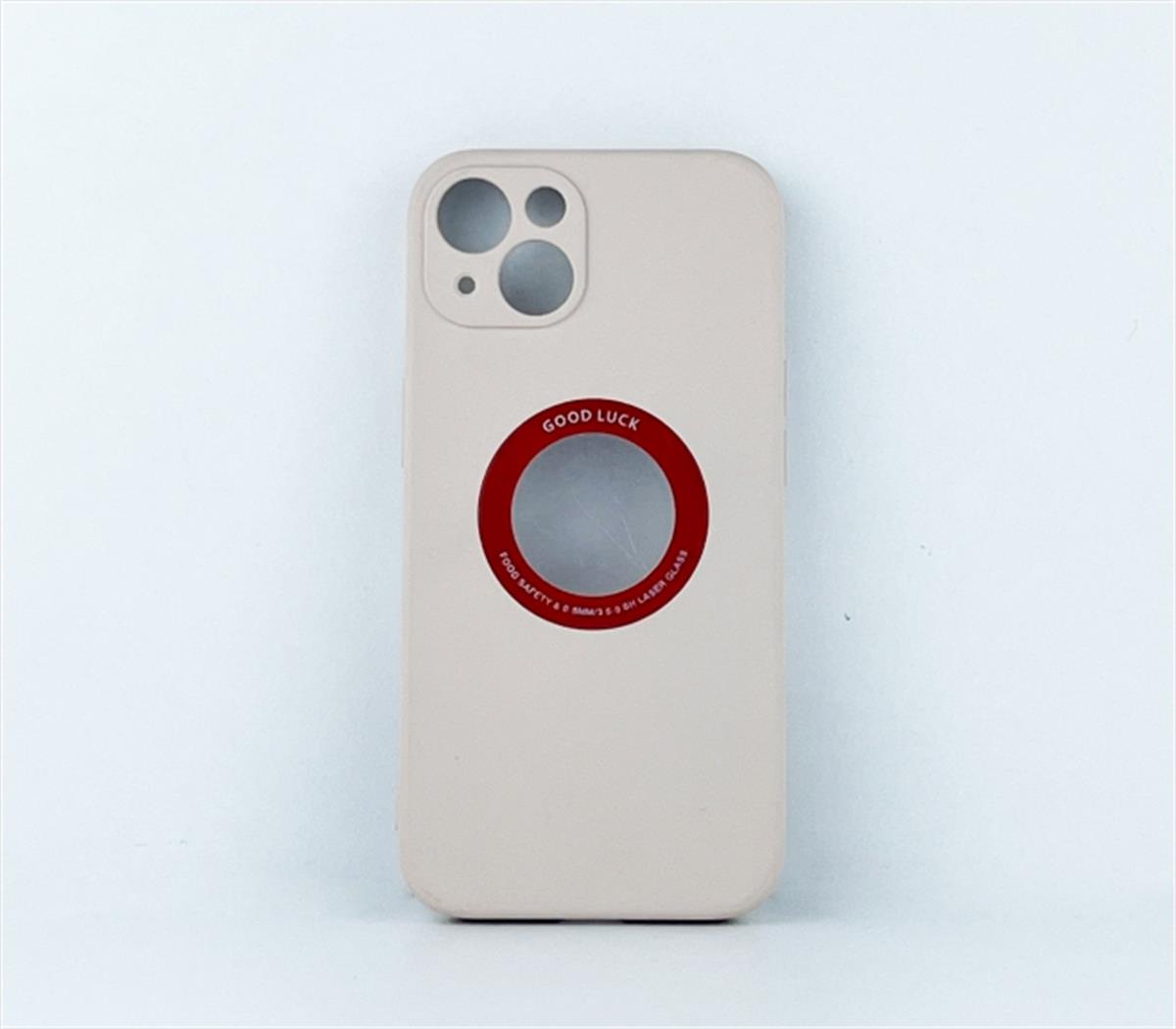 Iphone 13 Renkli Silikon Kılıf Apple Pencereli Pudra