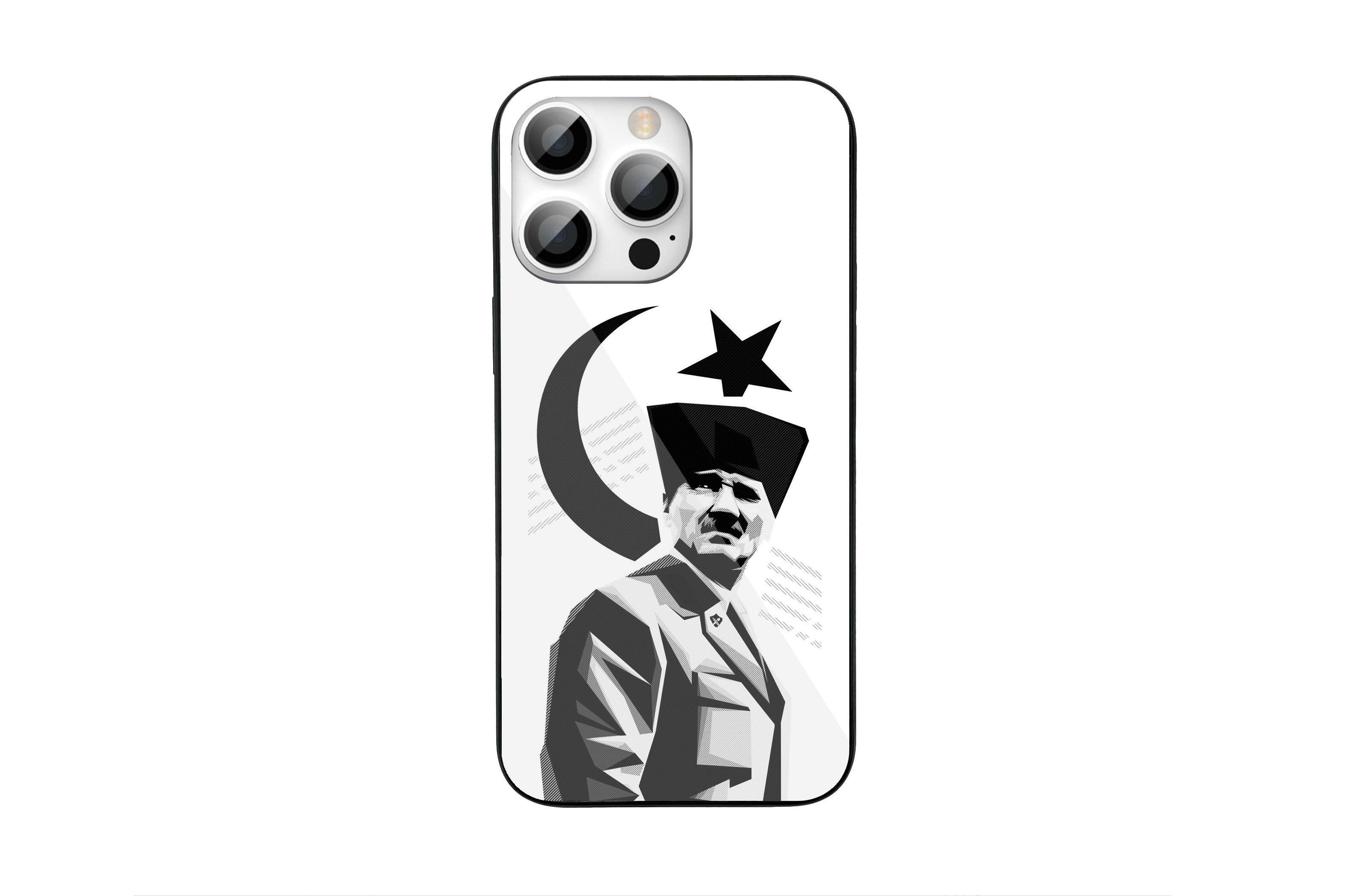 iPHONE ATATÜRK CAM BASKI KILIFKılıf&Kılıf