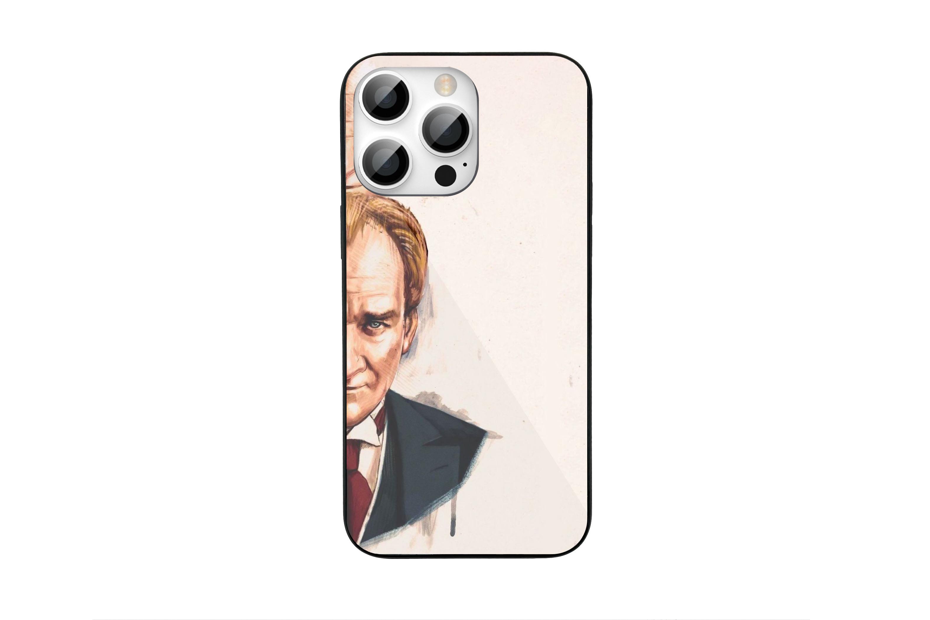 iPHONE ATATÜRK CAM BASKI KILIFKılıf&Kılıf