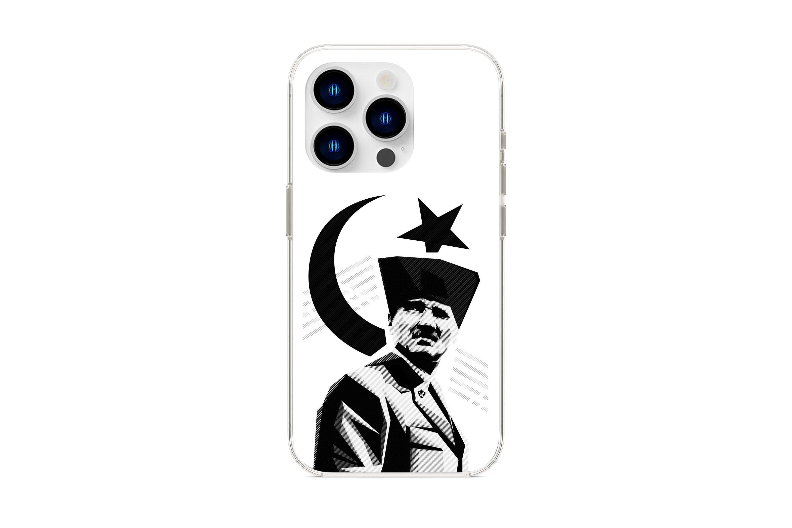 iPHONE ATATÜRK ŞEFFAF BASKI KILIFKılıf&Kılıf