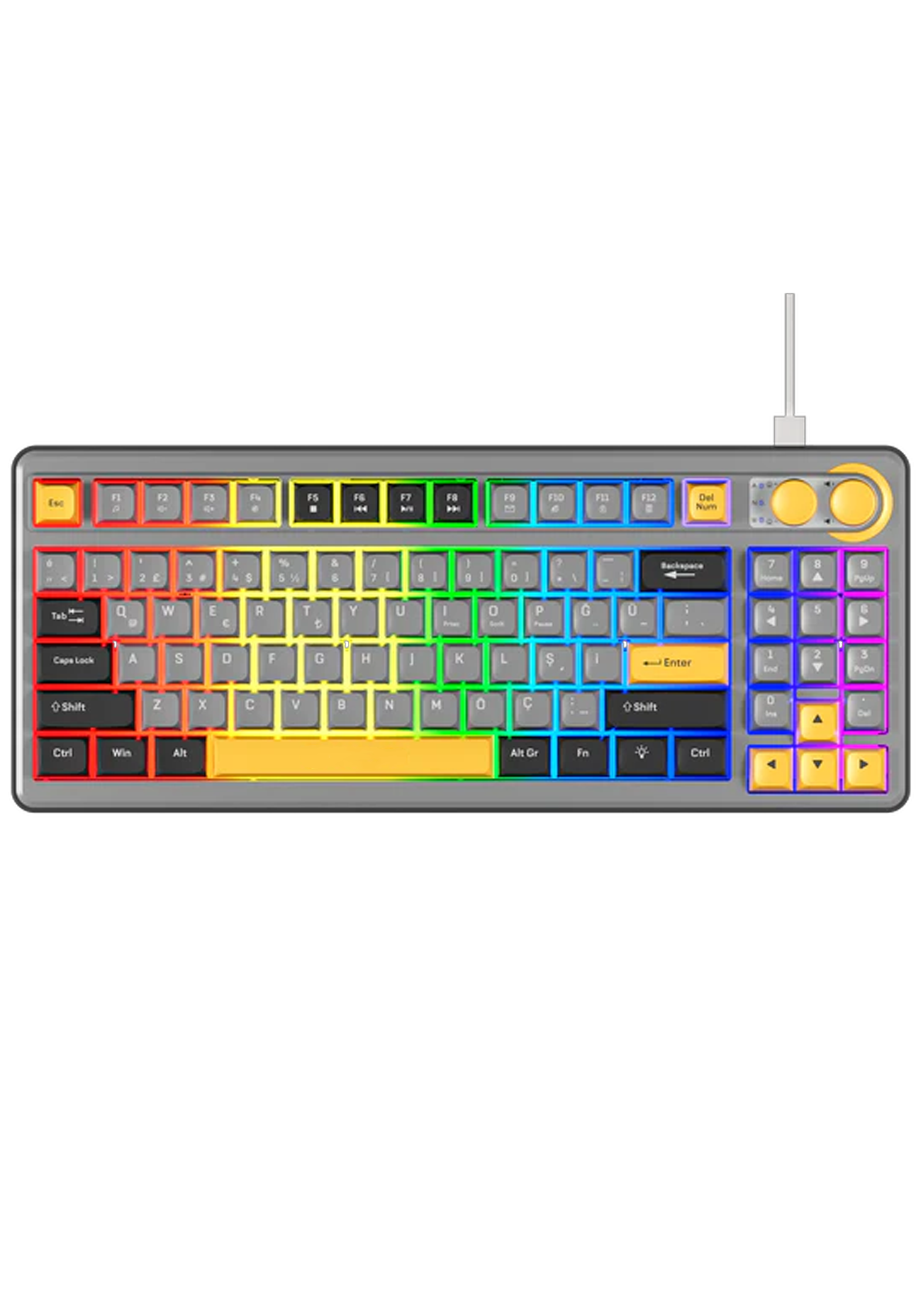 RAMPAGE CYCLONE RGB MEMBRANE GAMING KEYBOARDKılıf&Kılıf