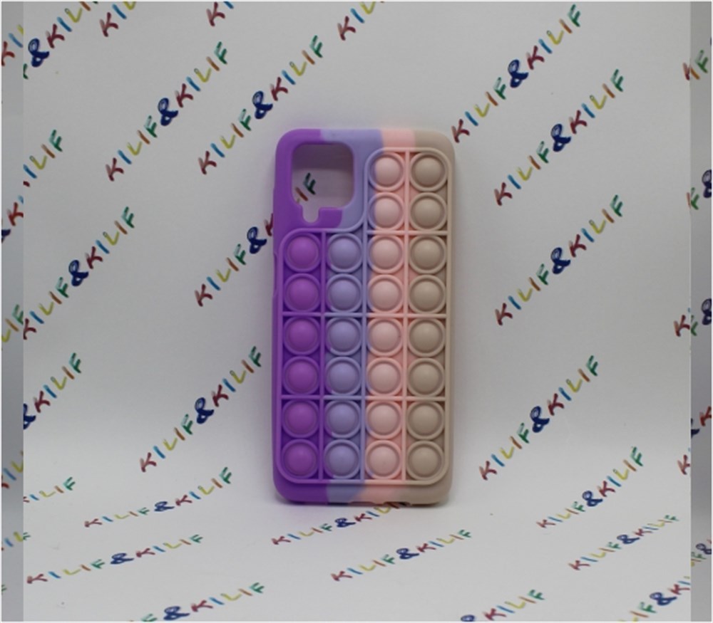 Samsung A12 Popit Renkli Silikon Kılıf
