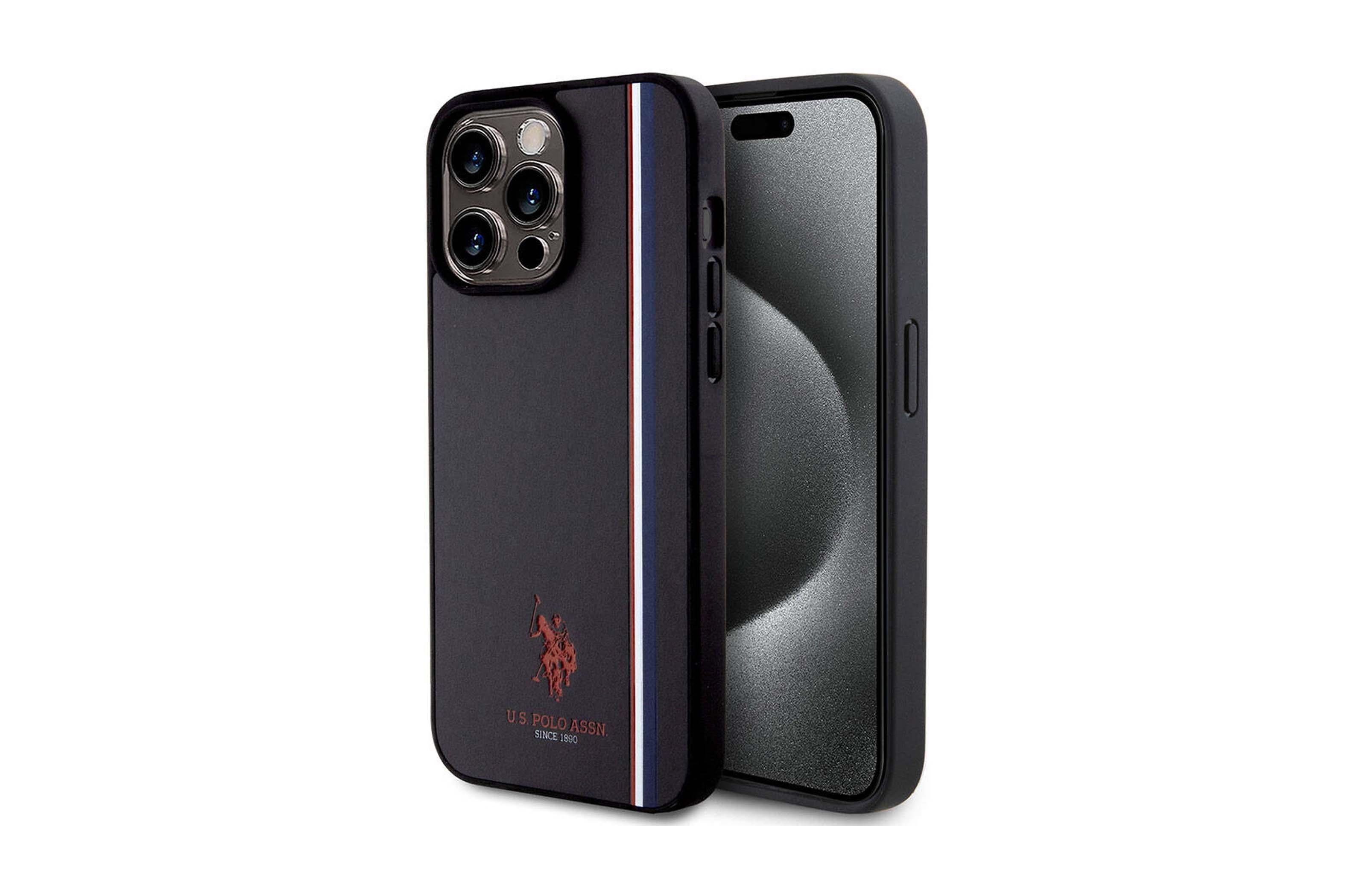 USPA TRICOLOR LINE BLACK IPHONE 15 P MAX KILIF
