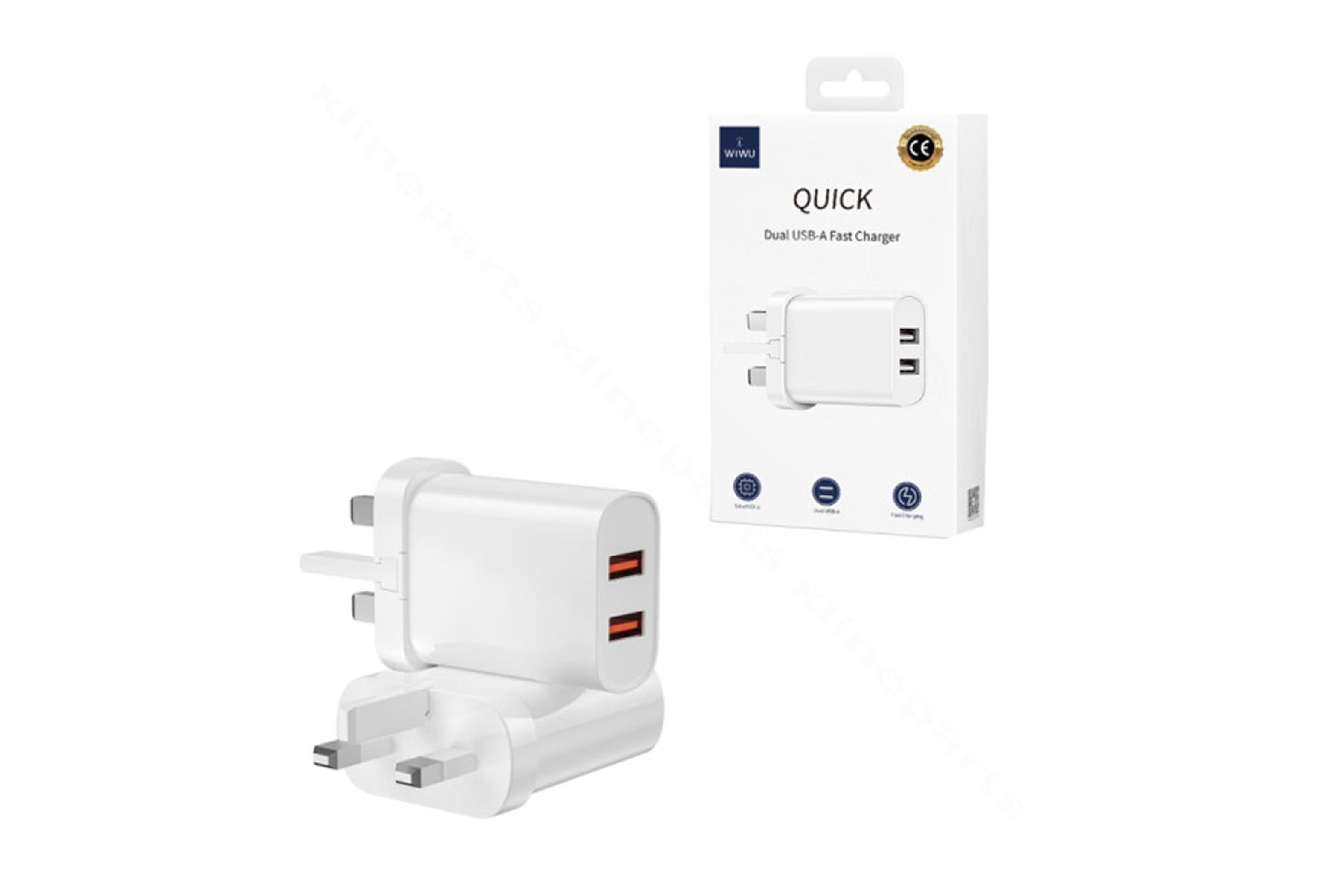 WIWU QUICK DUAL USB-A FAST CHARGERKılıf&Kılıf