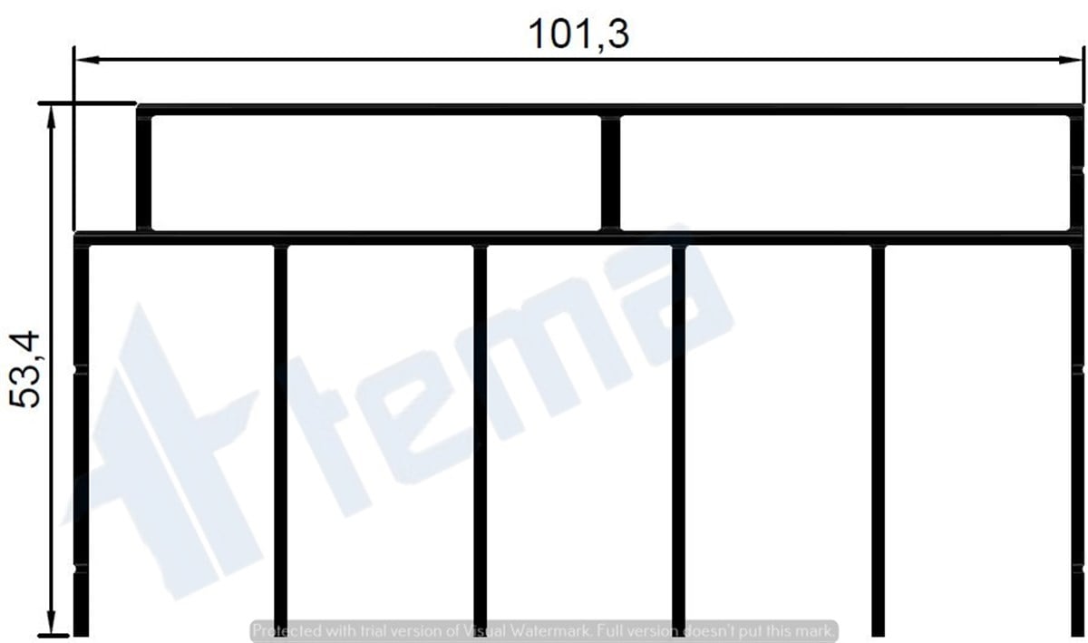 T.2201 SÜRME CAM BALKON 5 KANALLI KASA PROFİLİ