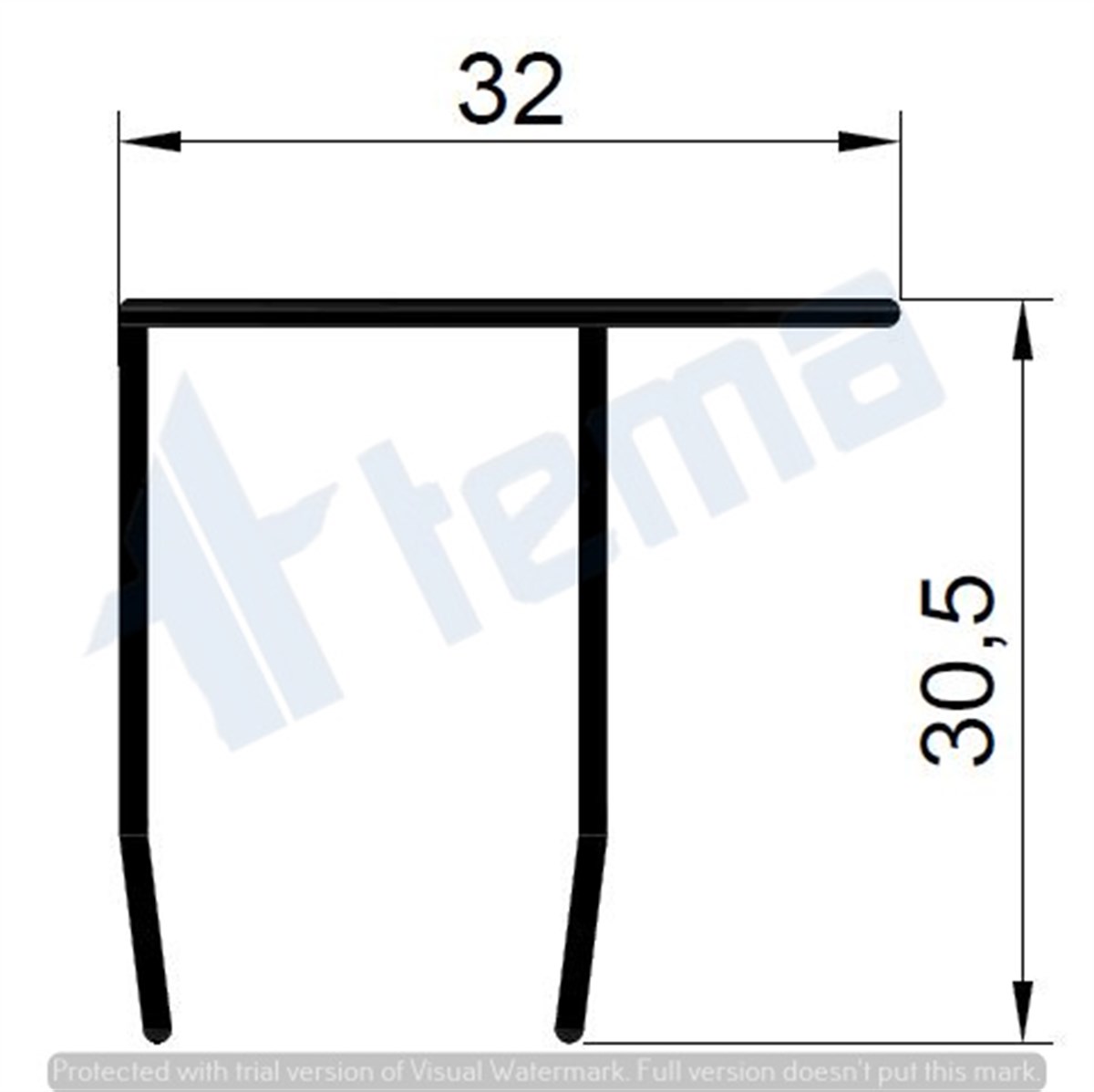 T.4102 DUŞAKABİN LÜKS YAN DİKME İÇ PROFİLİ
