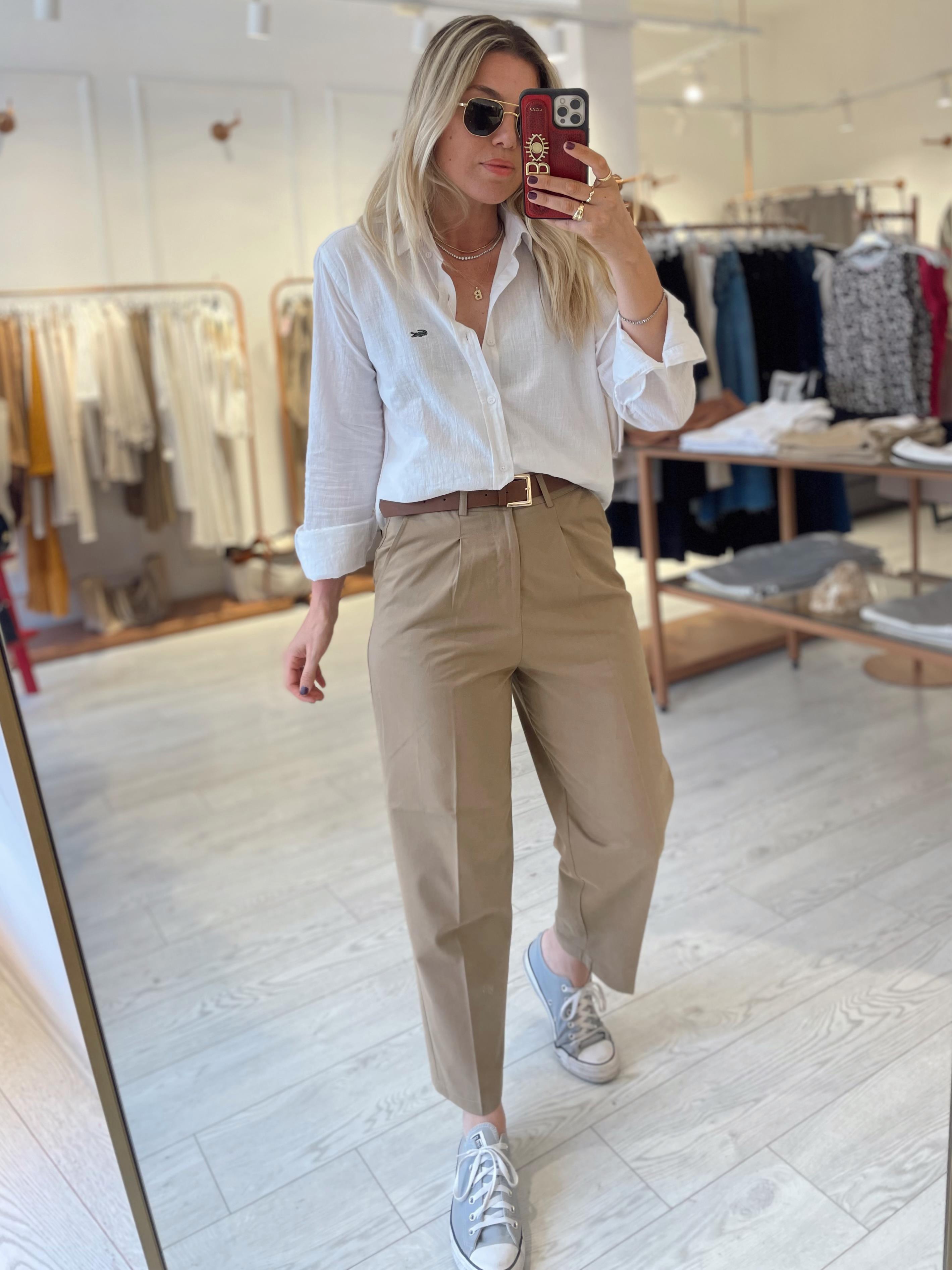 Haki Havuç Model Cepli Kemerli Pantolon