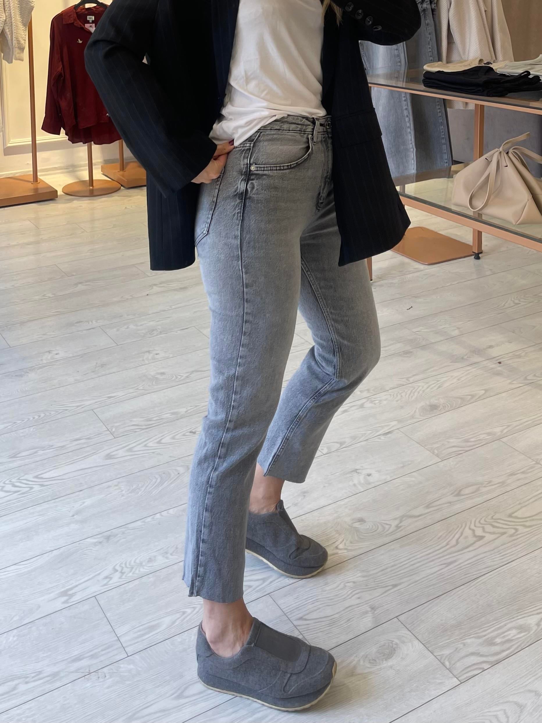 Linda Gri Likralı Boyfit Jean 