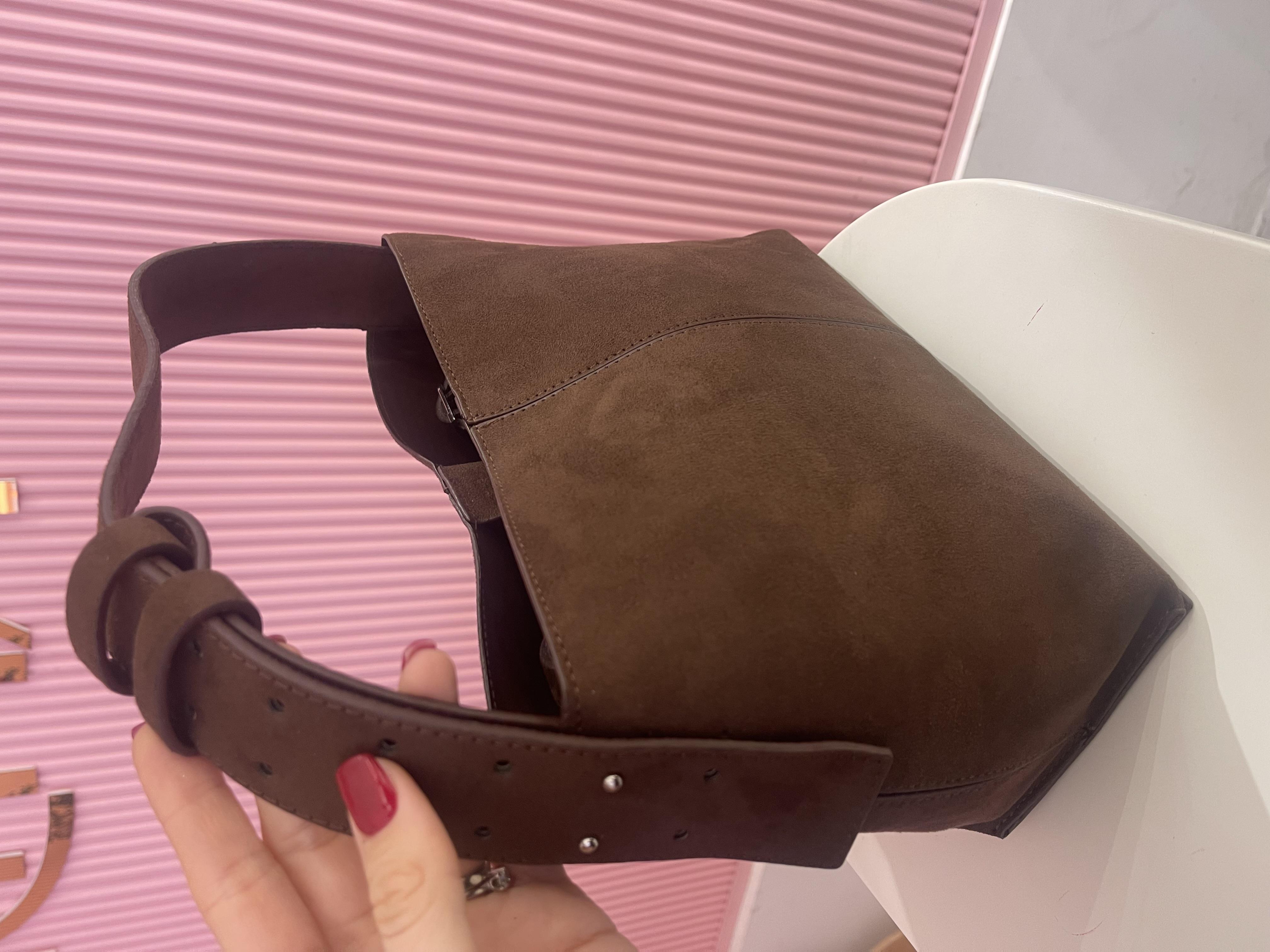 Mely Acı Kahve Süet Çanta