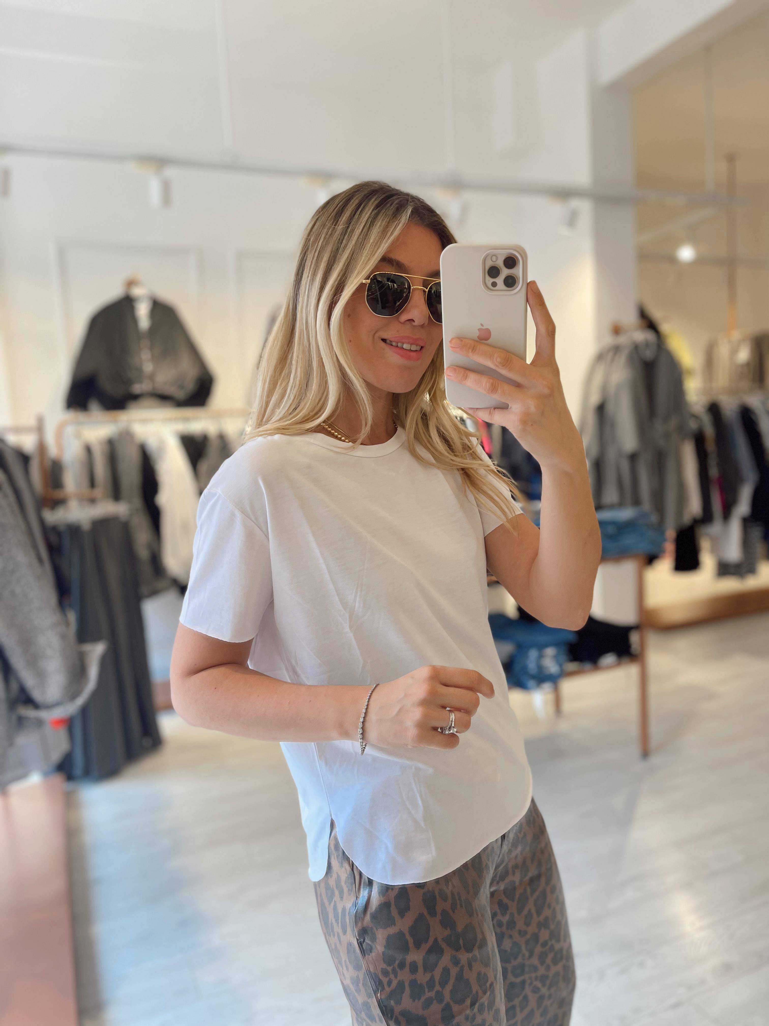 Oys Bisiklet Yaka Basic Tshirt Beyaz