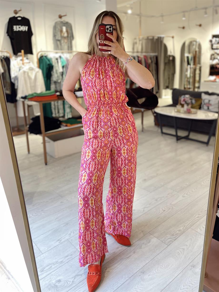 Pembe Desenli Viskon Tulum