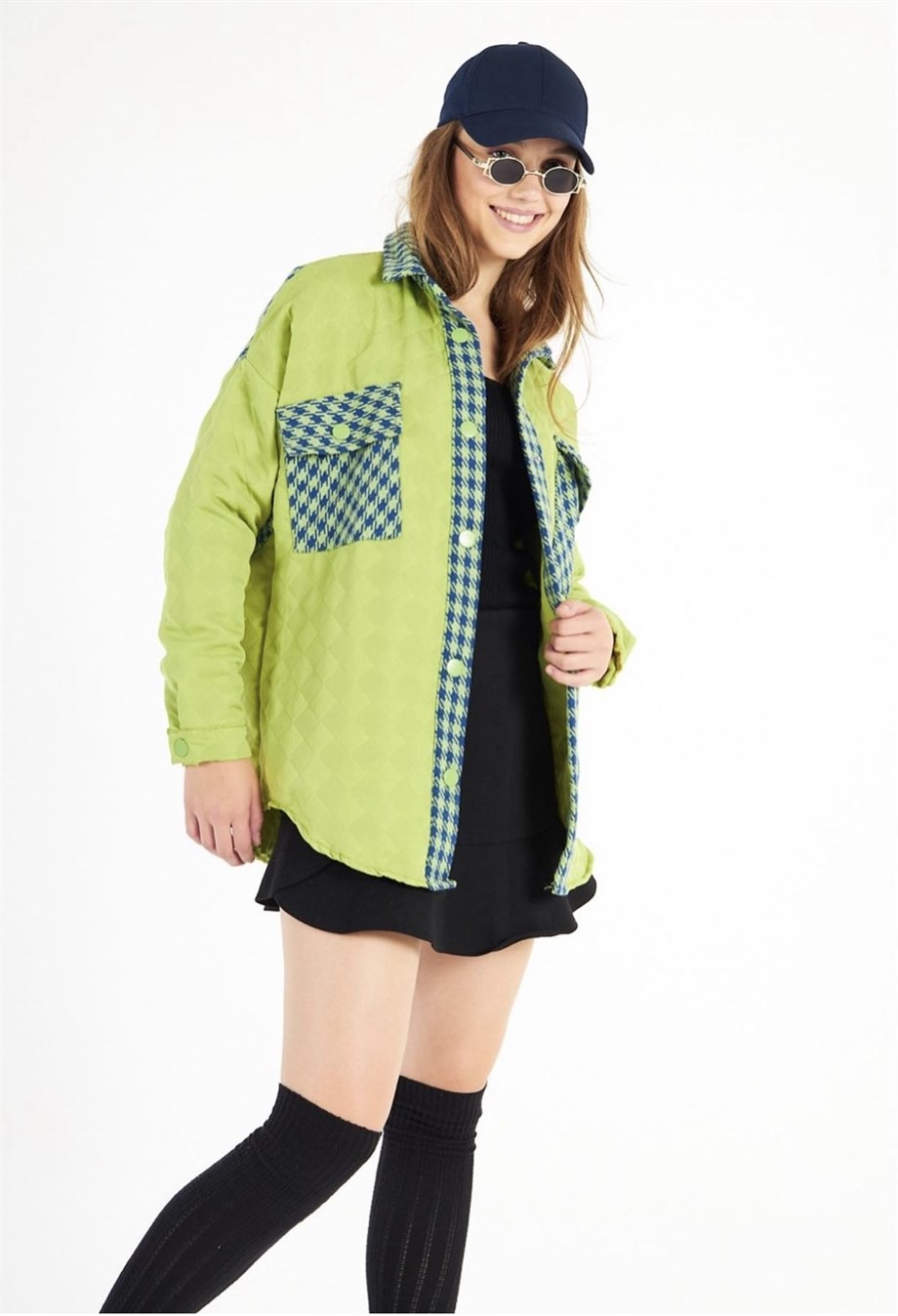 Yeşil Kapitone Ceket 