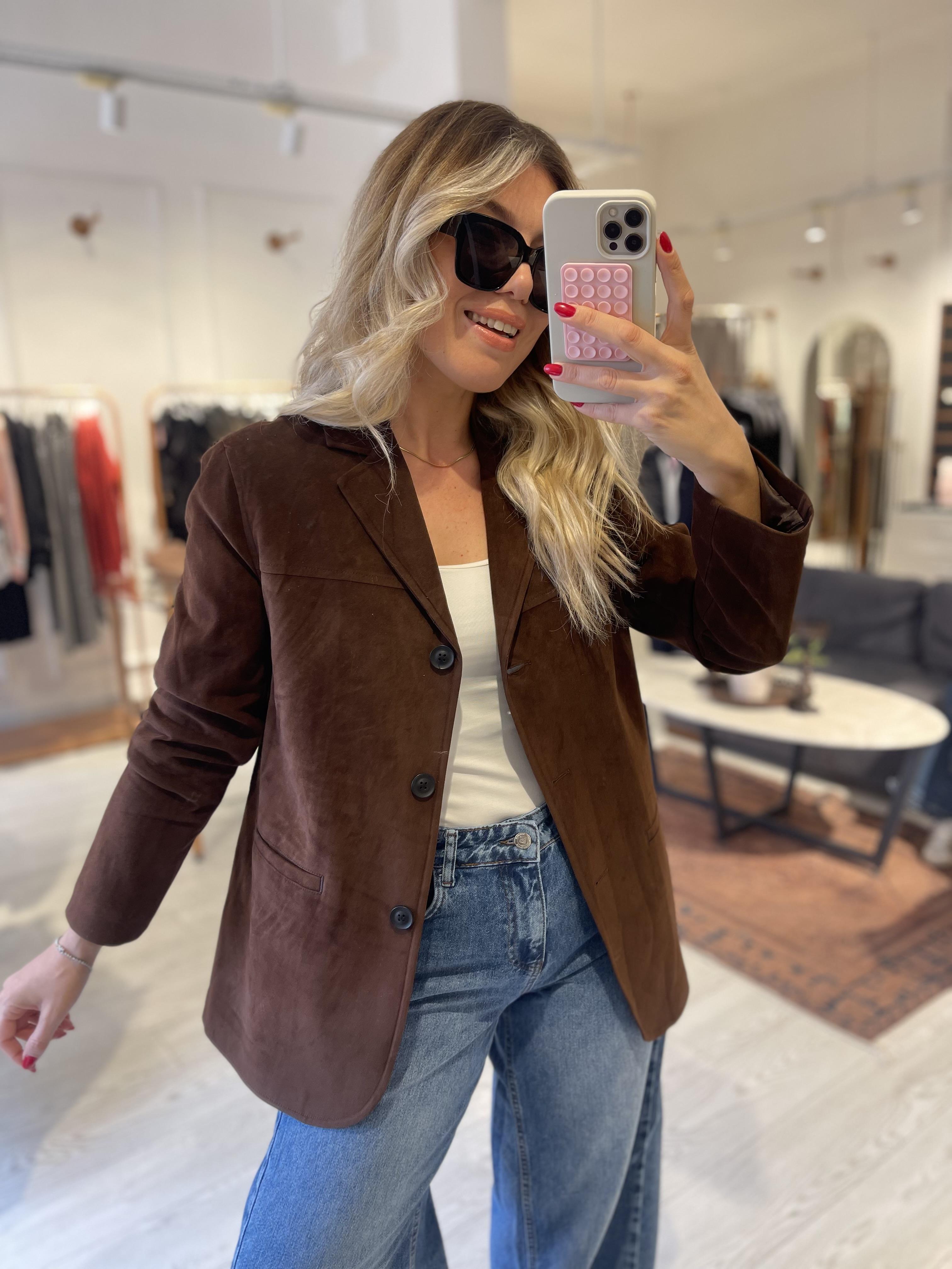 Acı Kahve Süet Blazer