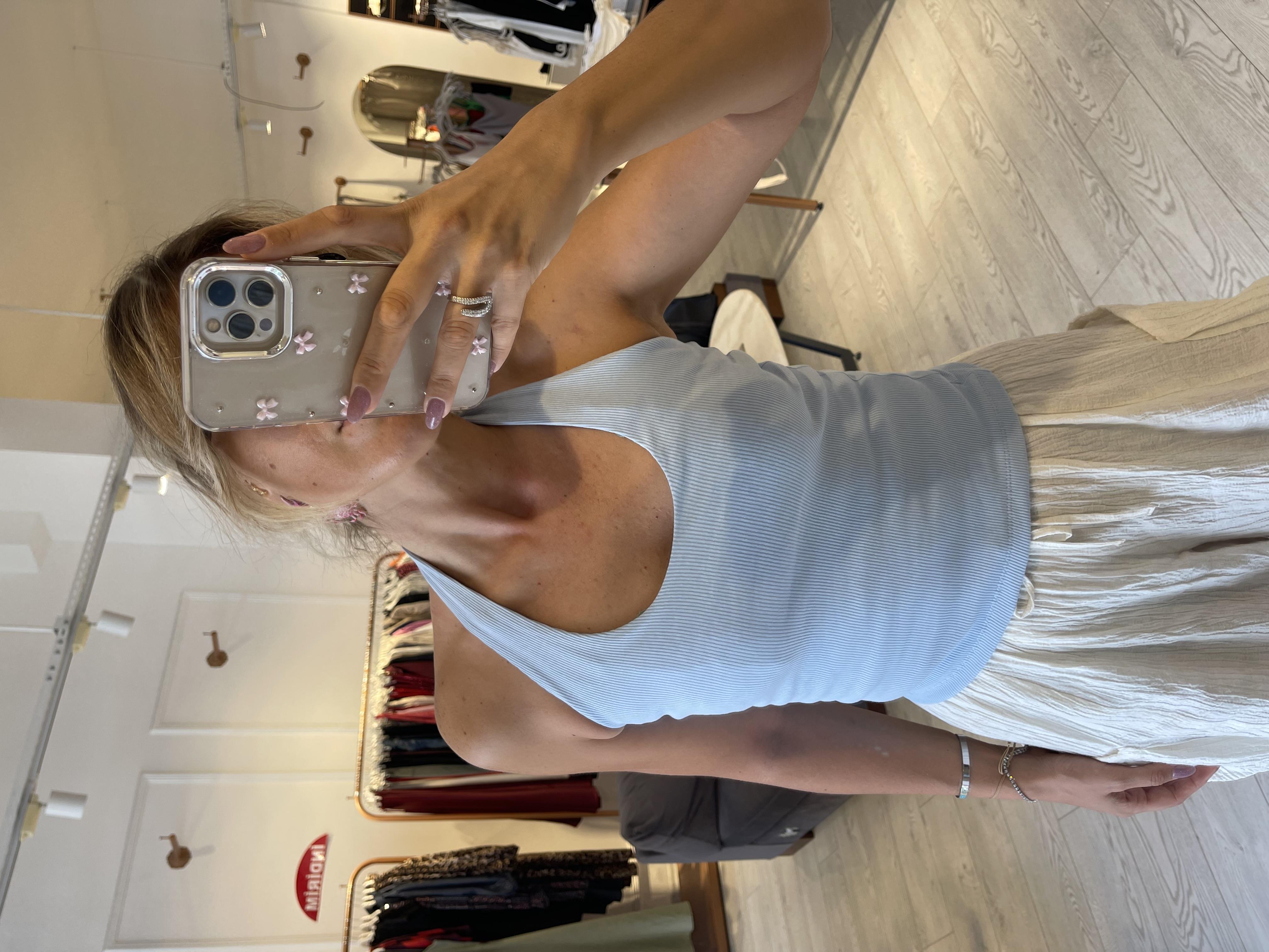 Bebe Mavi Boyundan Geçmeli Bluz