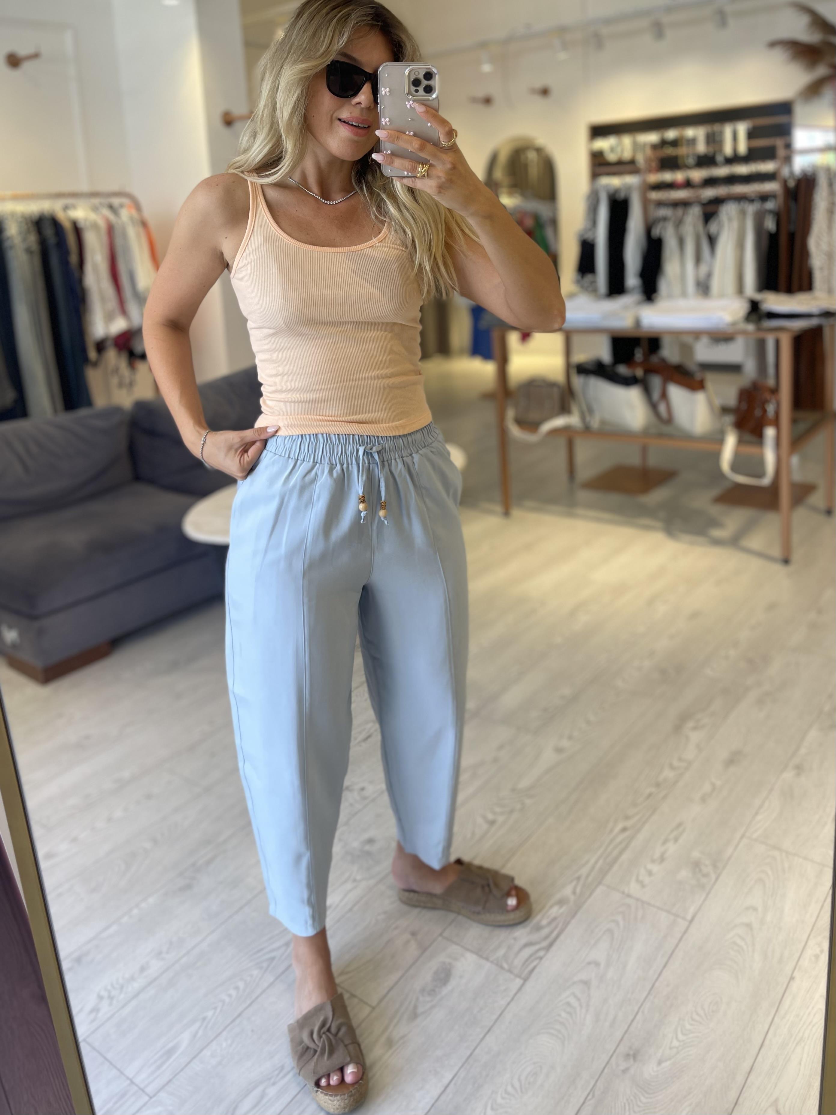 Bebe Mavi Modal Tensel Havuç Pantolon