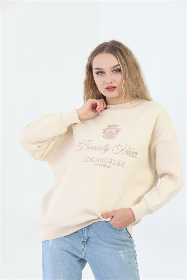 Bej Beverly Hills Sweat 