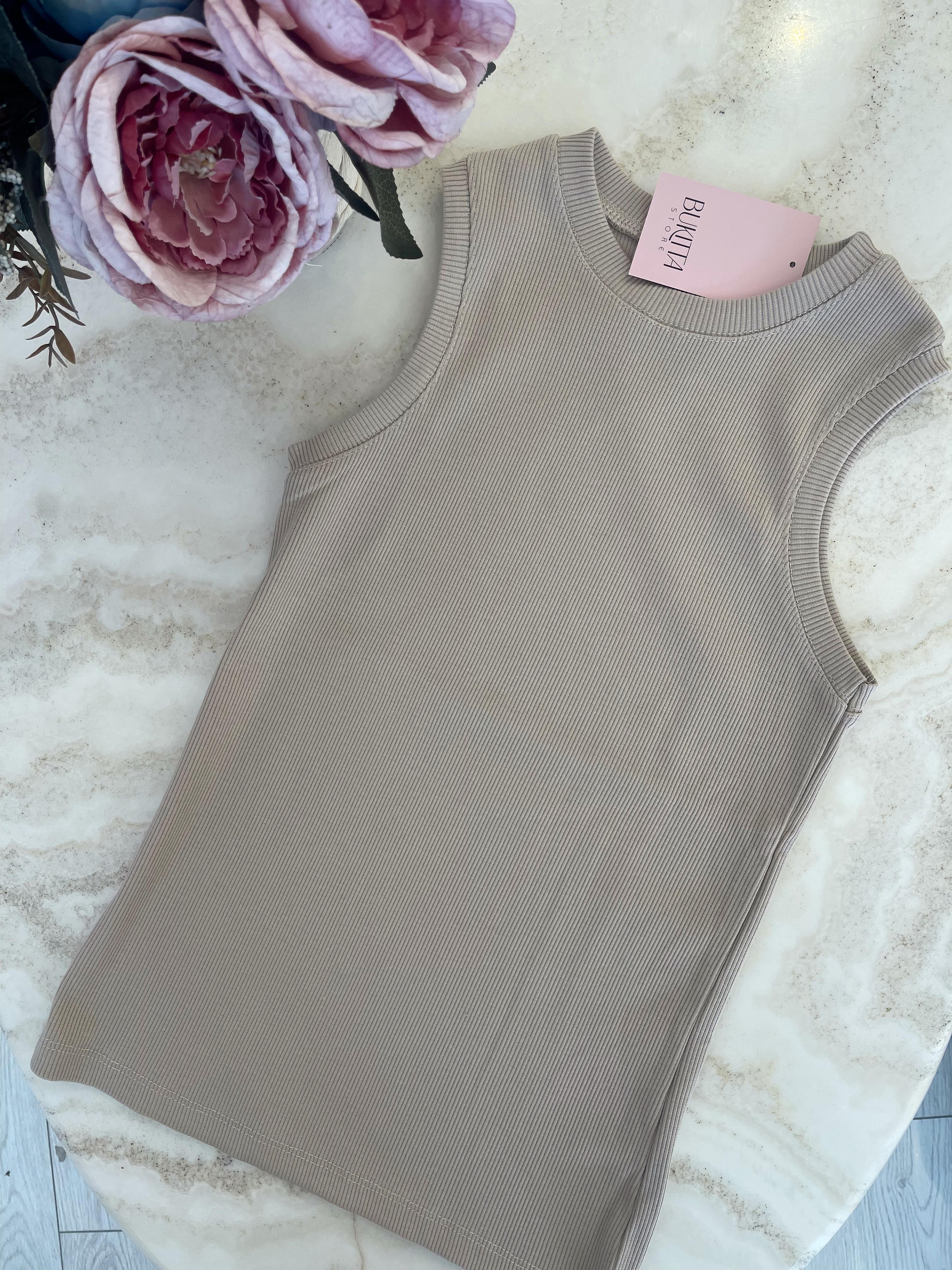 Bej Halter Yaka Fitilli Uzun Atlet