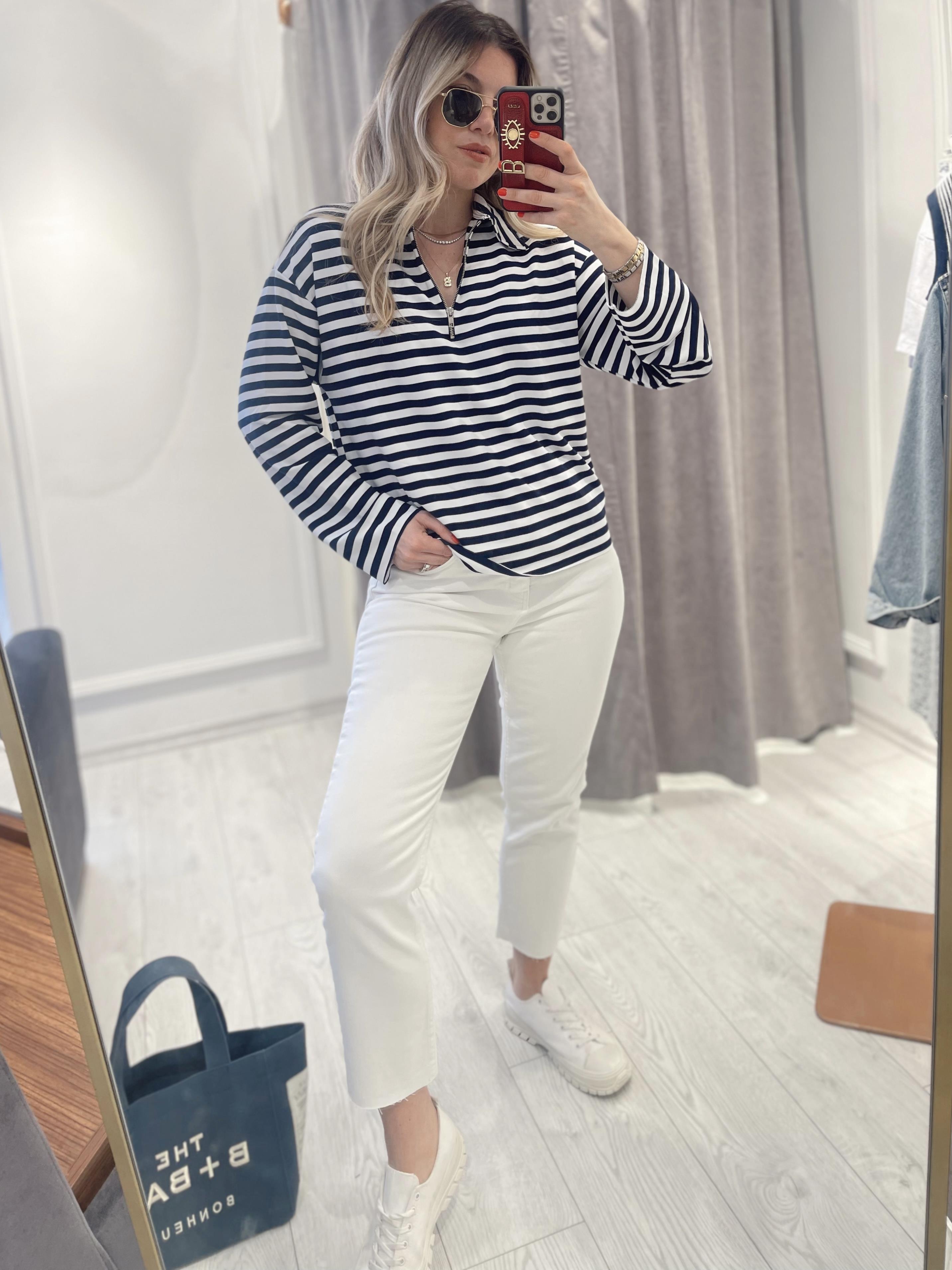 Beyaz Likralı Kesik Paça Boyfit Jean · 4