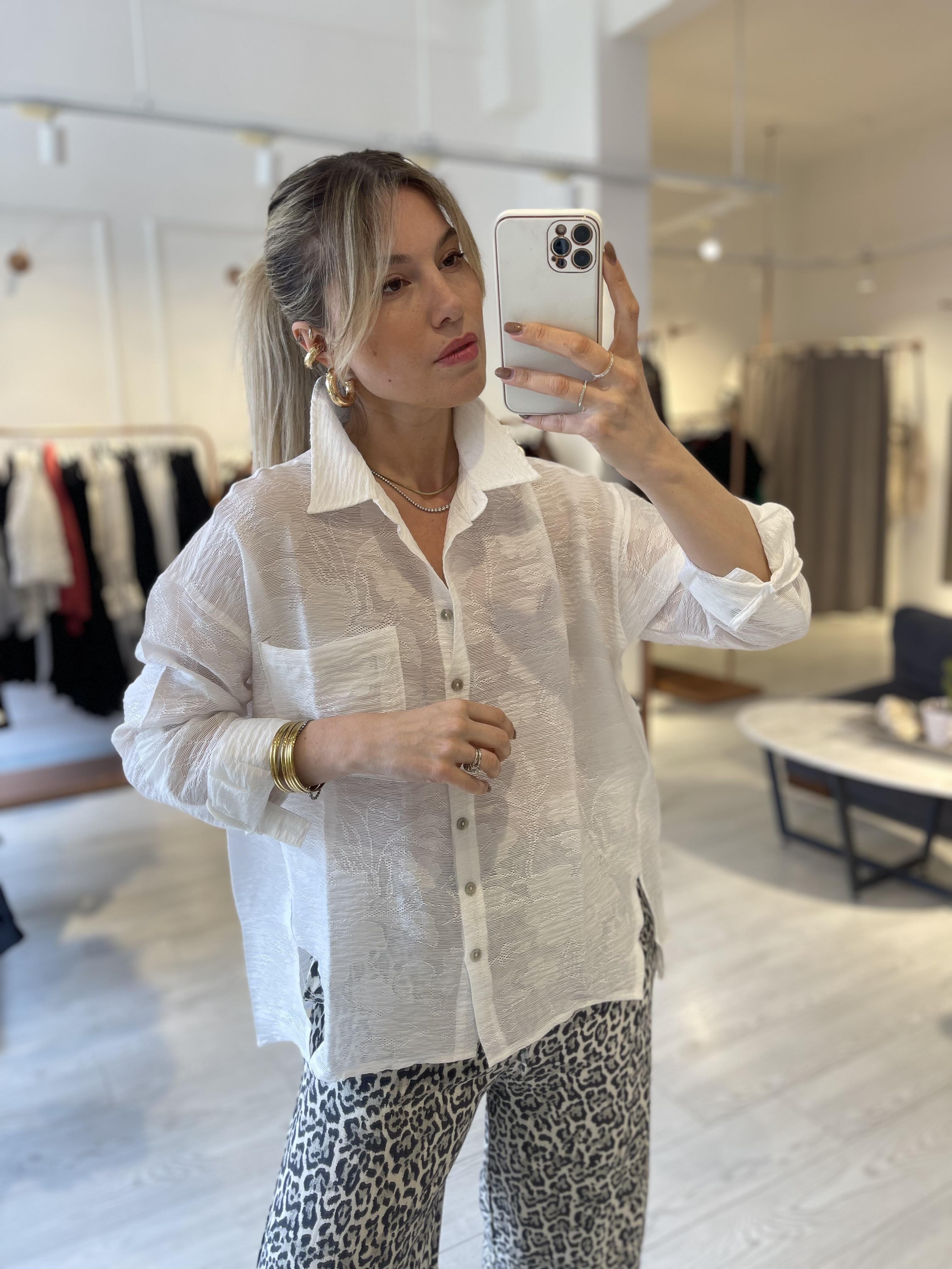 Beyaz Tasarım Salaş Gömlek