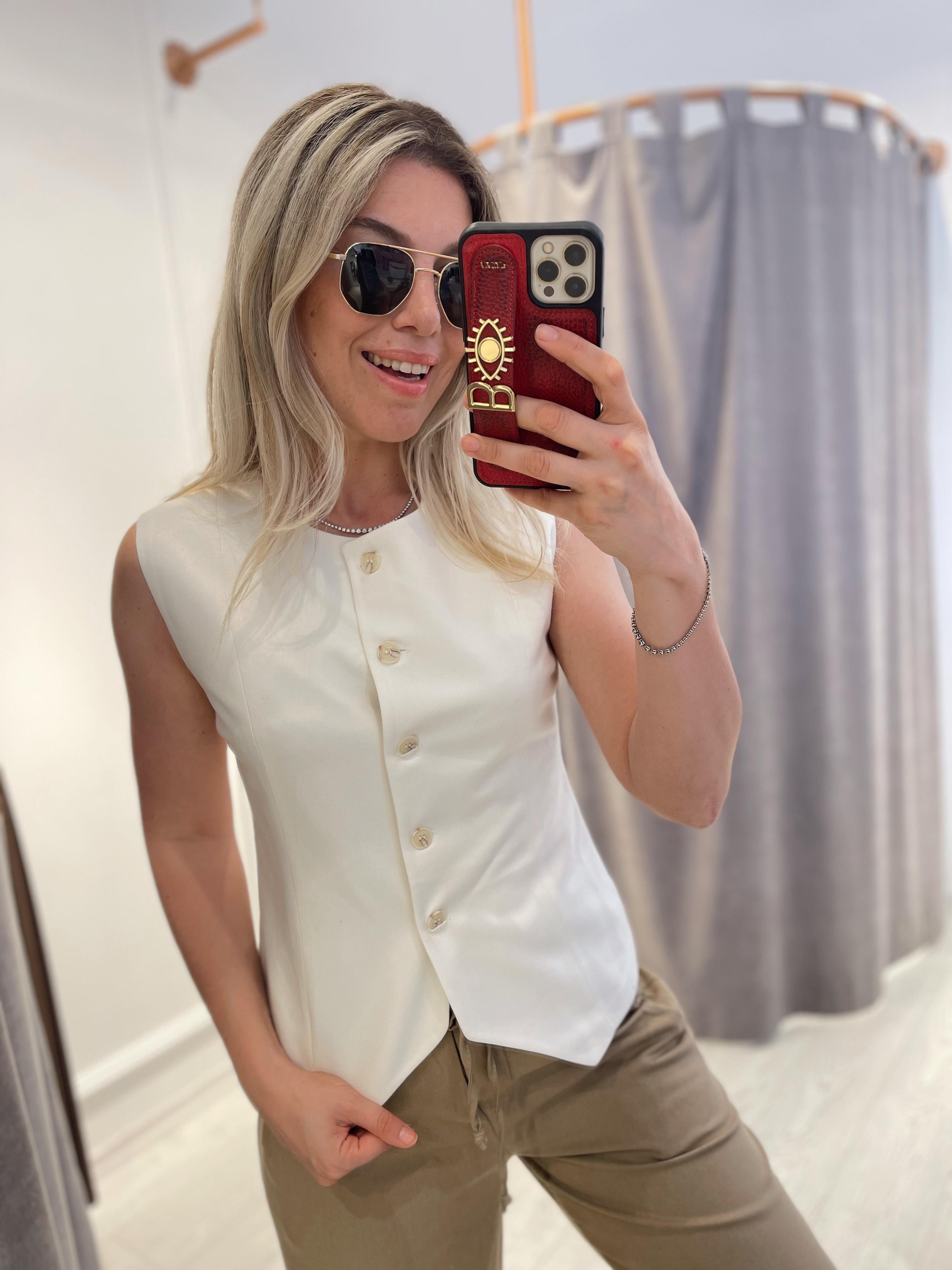 Beyaz Tasarım Yelek