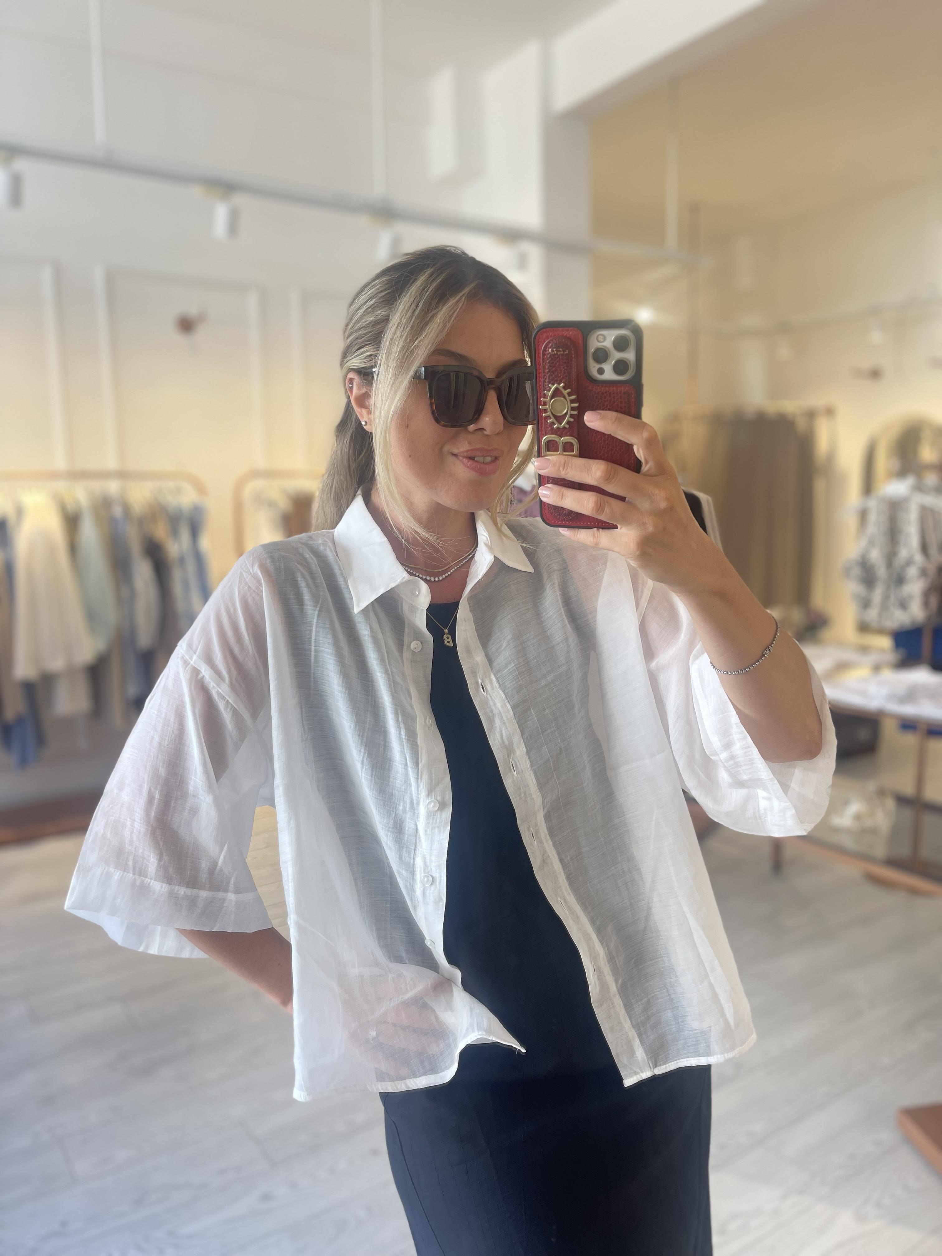 Beyaz Tensel Yetim Kol Gömlek