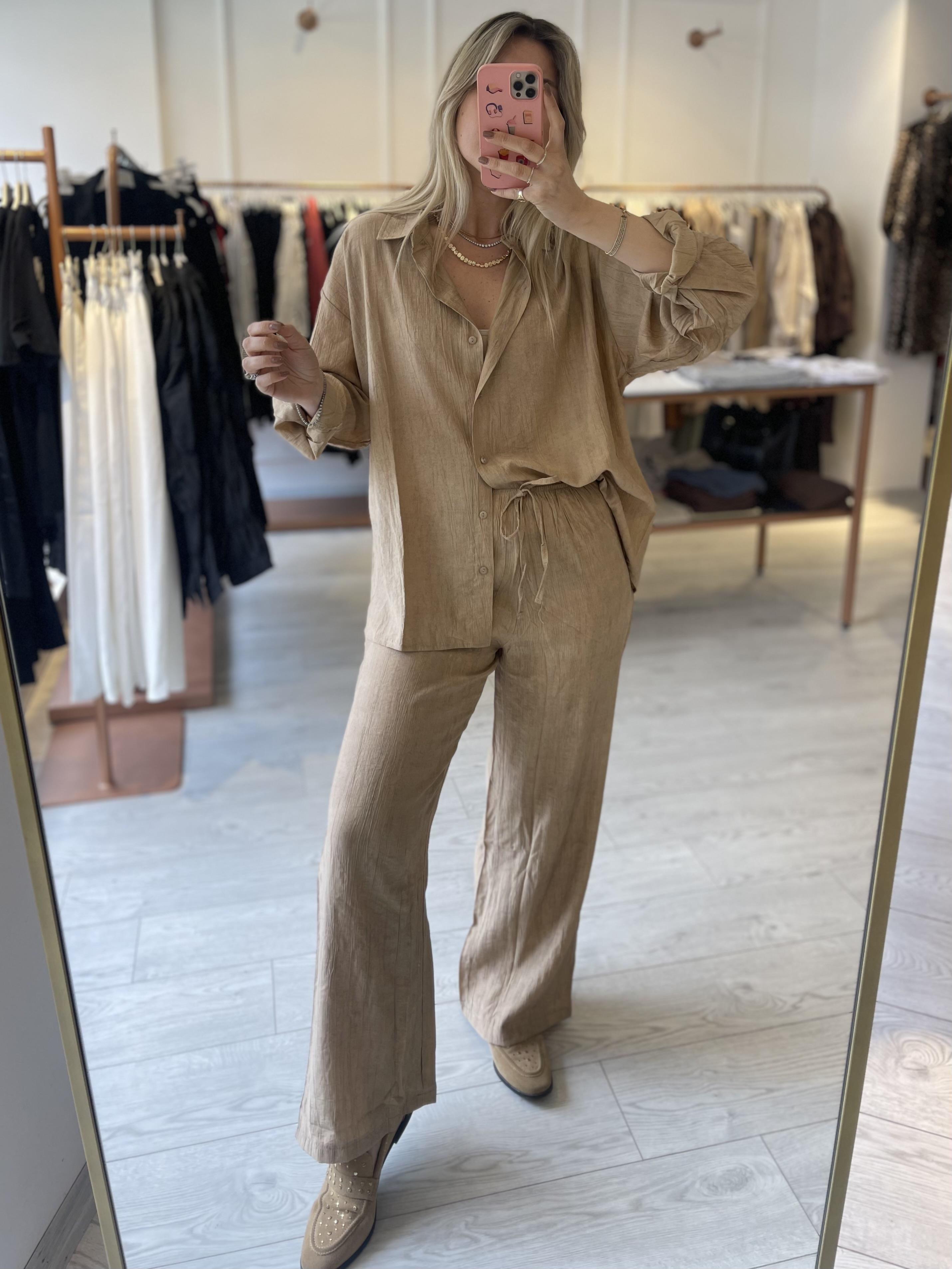 Camel Özel Seri Keten Takım