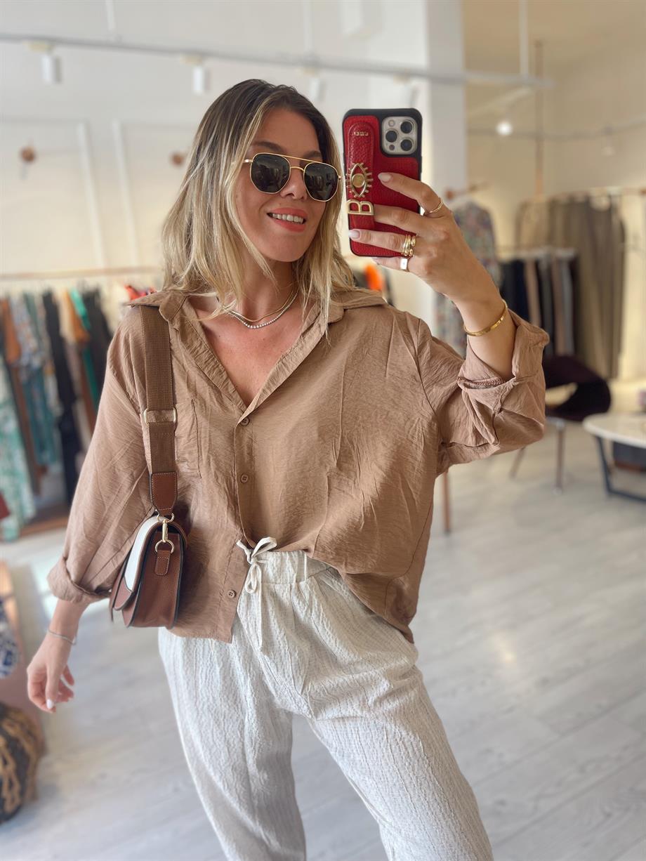 Camel Salaş Tensel Gömlek