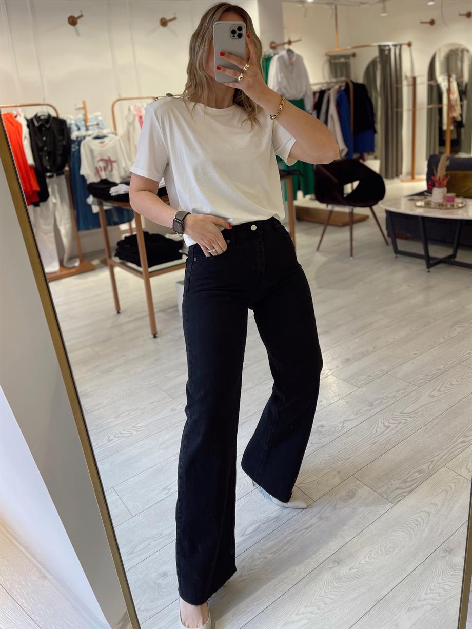 Füme Yüksek Bel Straight Jean