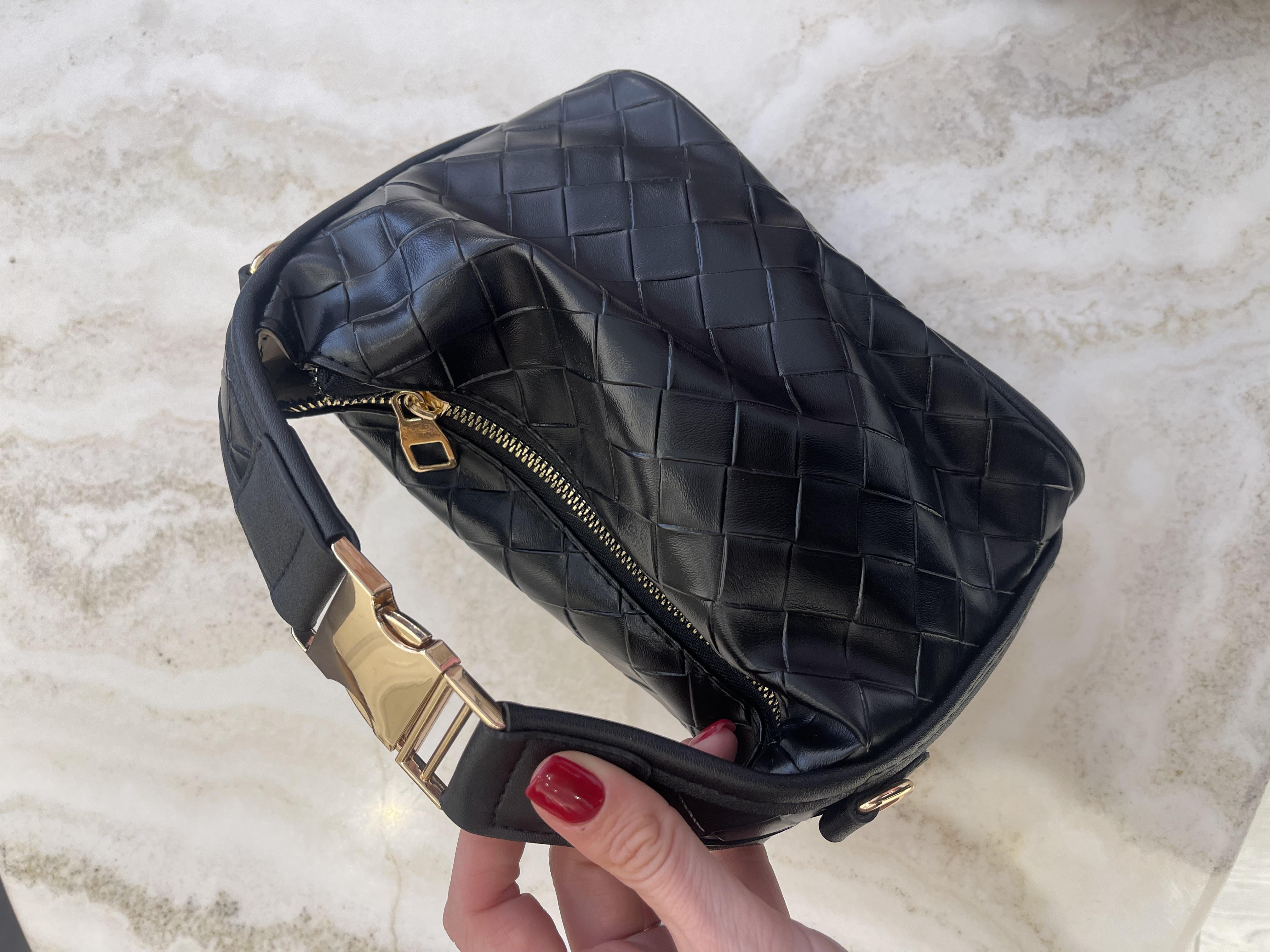 Gold Detaylı Siyah Mini Çanta