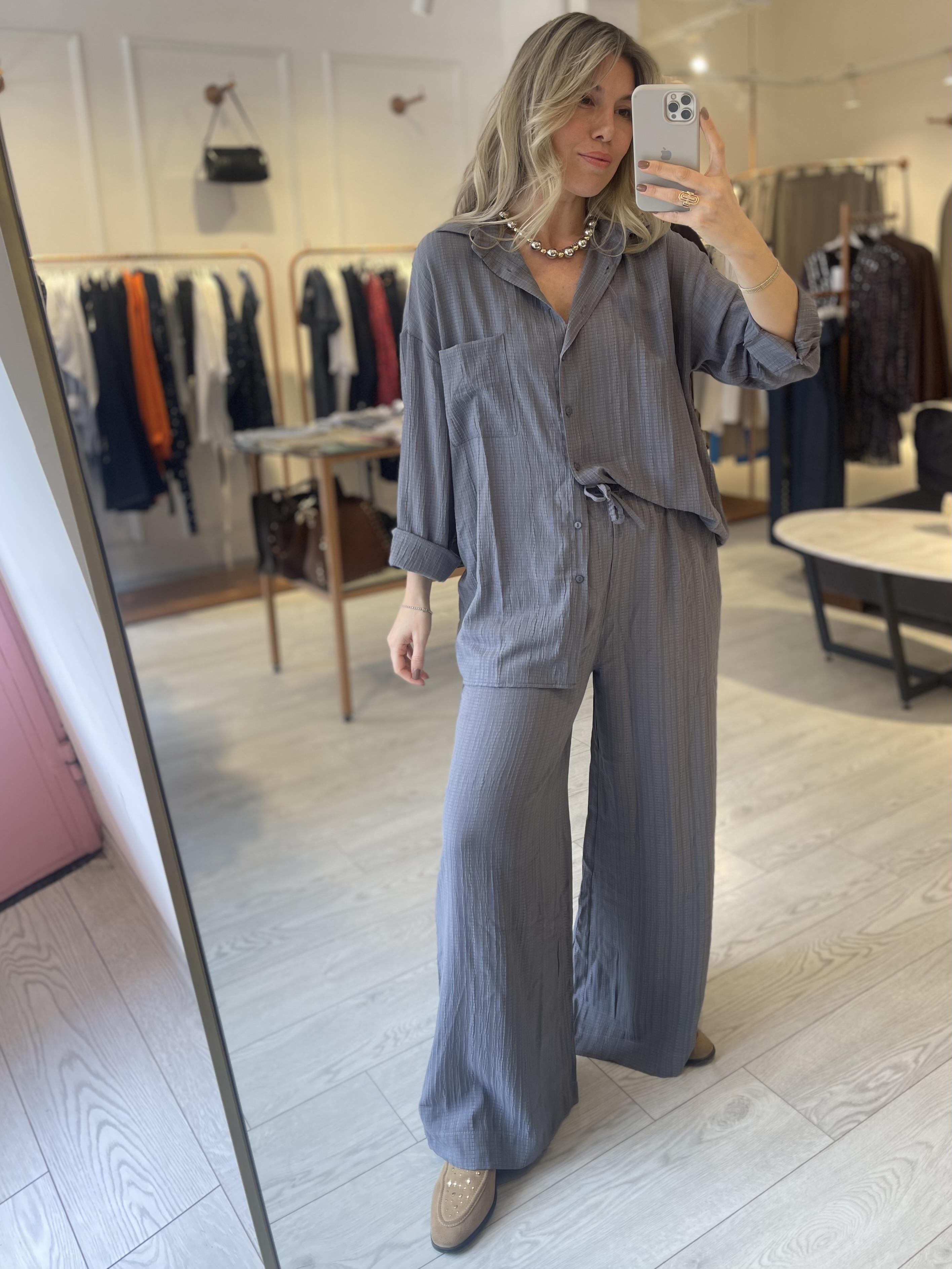 Gri İnce Pamuklu Takım