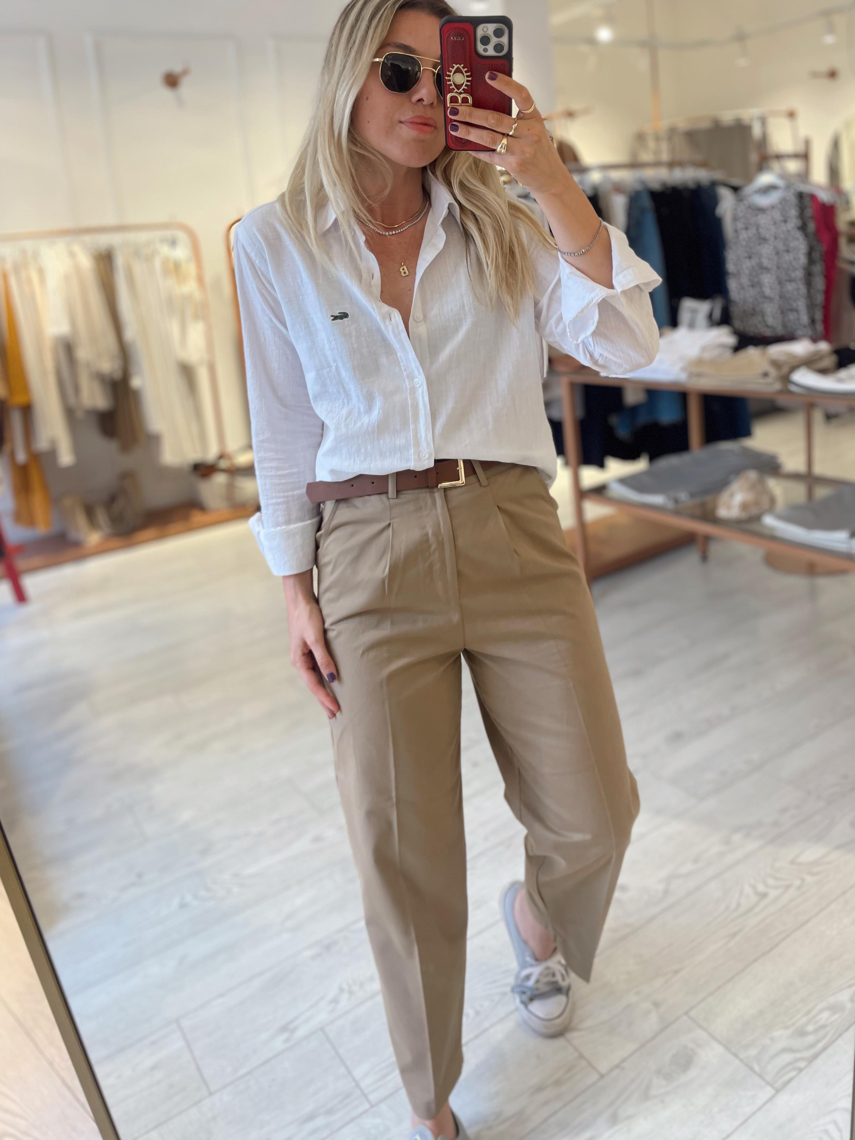 Haki Havuç Model Cepli Kemerli Pantolon · 2